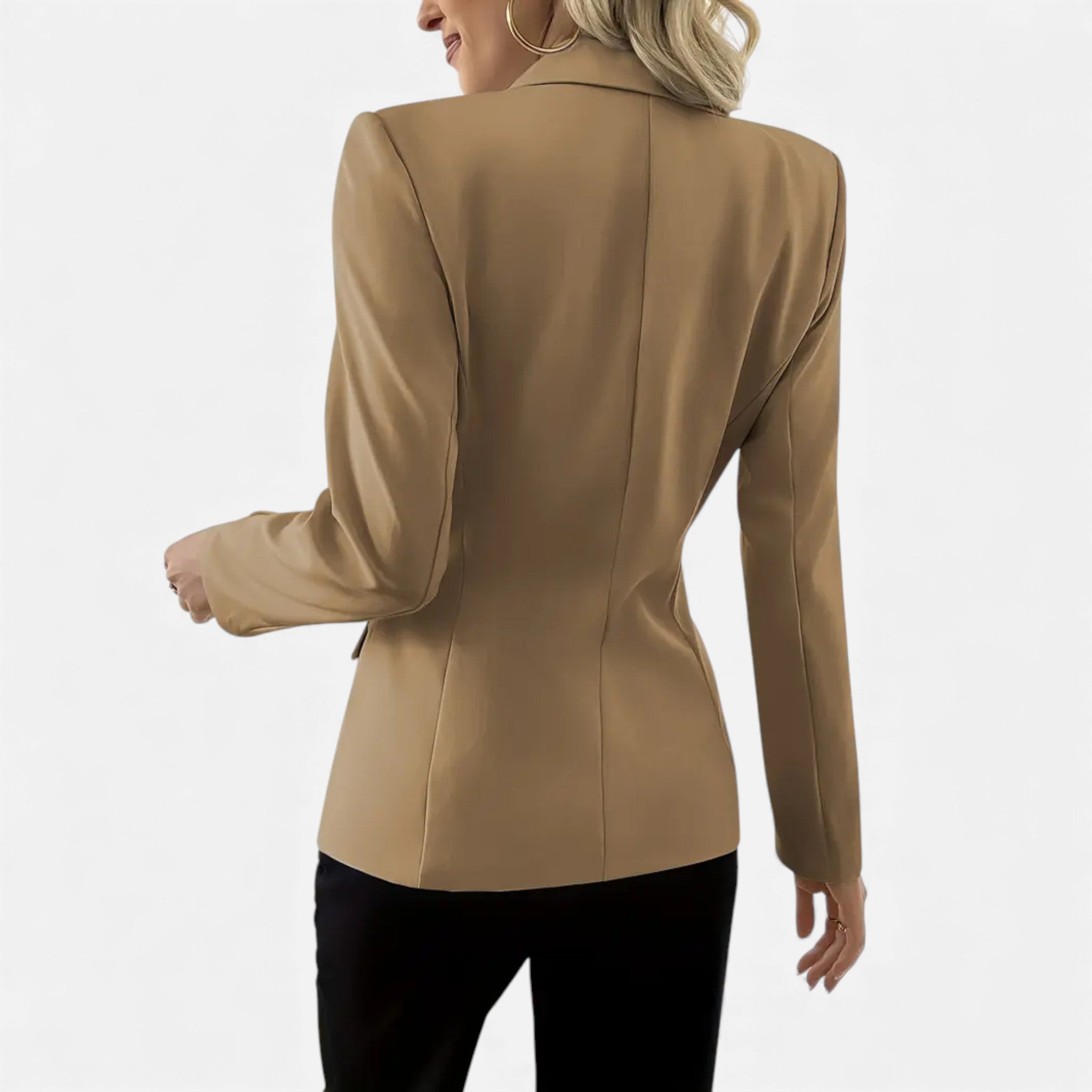 Dorvelli | Women’s Classic Single-Breasted Blazer – Timeless Solid Elegance