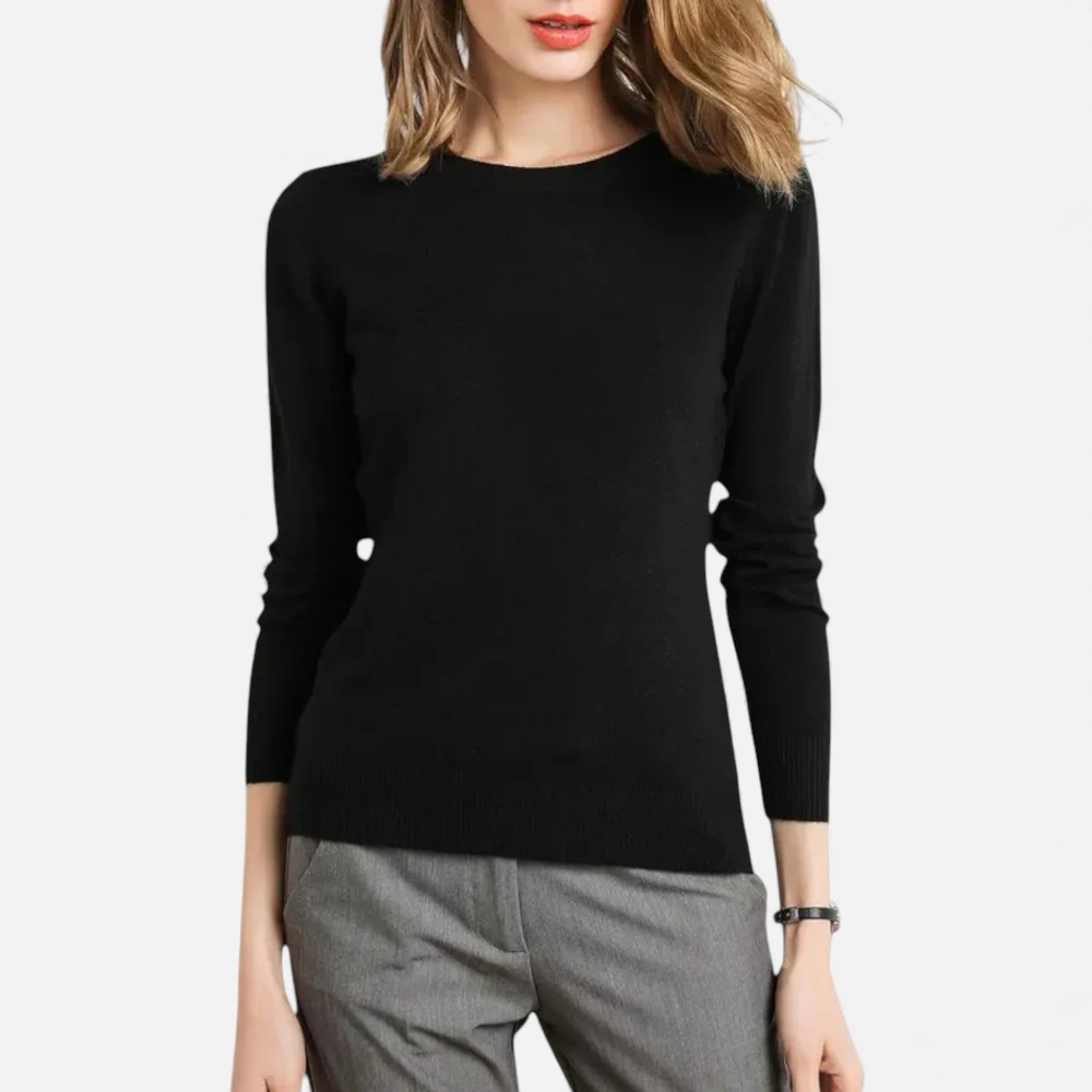 Dorvelli | Women’s Merino Wool Sweater – Timeless O-Neck Elegance