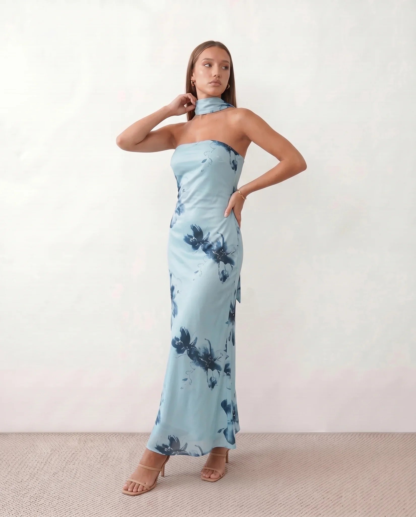 Dorvelli | Women's Maxi Dress – Diana Satin Strapless