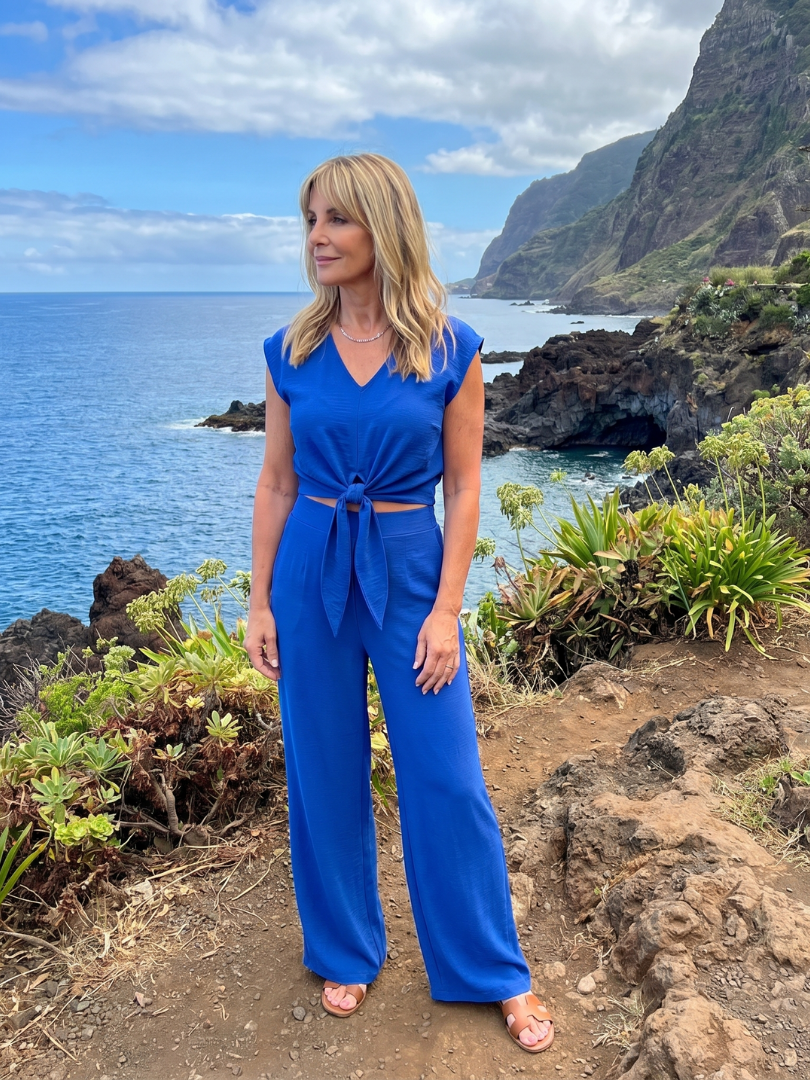 Dorvelli | Women's Two-Piece Set – Wide-Leg Relaxed