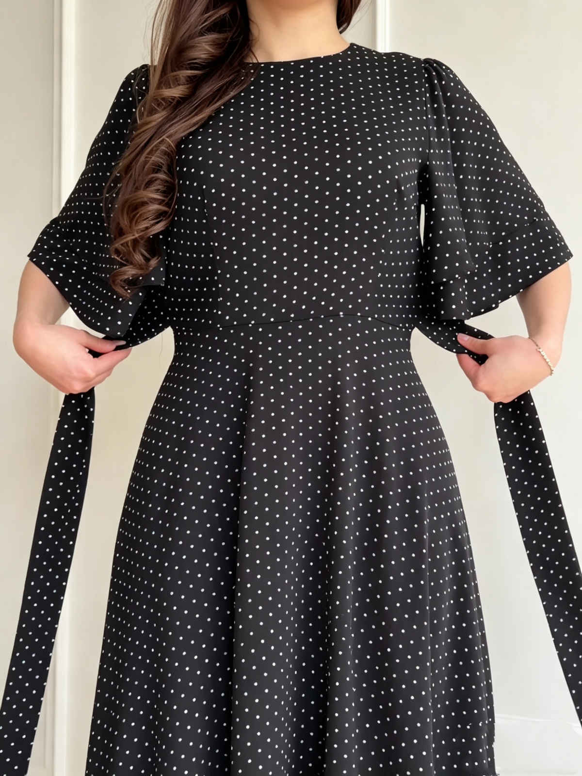 Dorvelli | Women's Polka Dot Long Maxi Dress