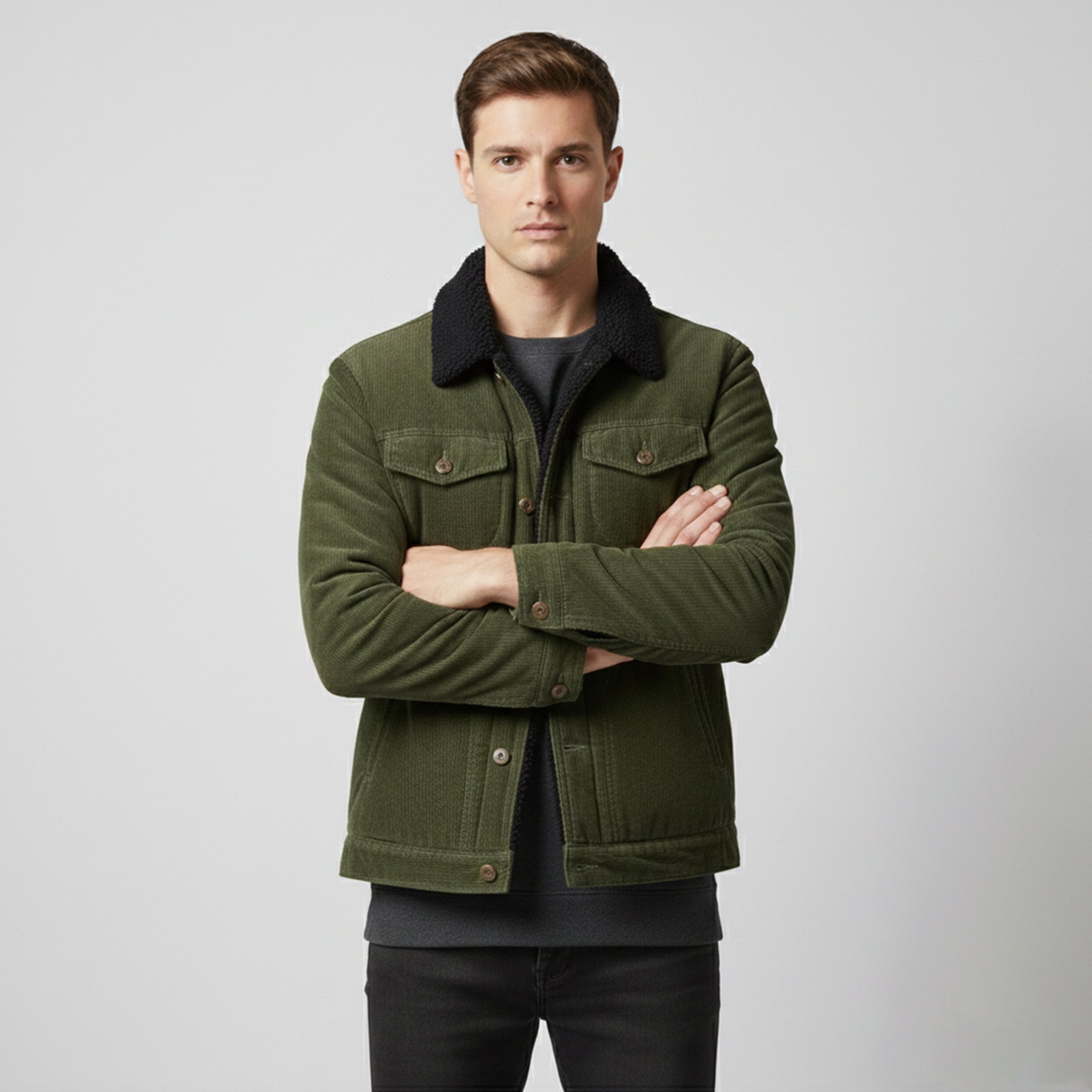 Dorvelli | Men’s Casual Warm Jacket – Corduroy Fit