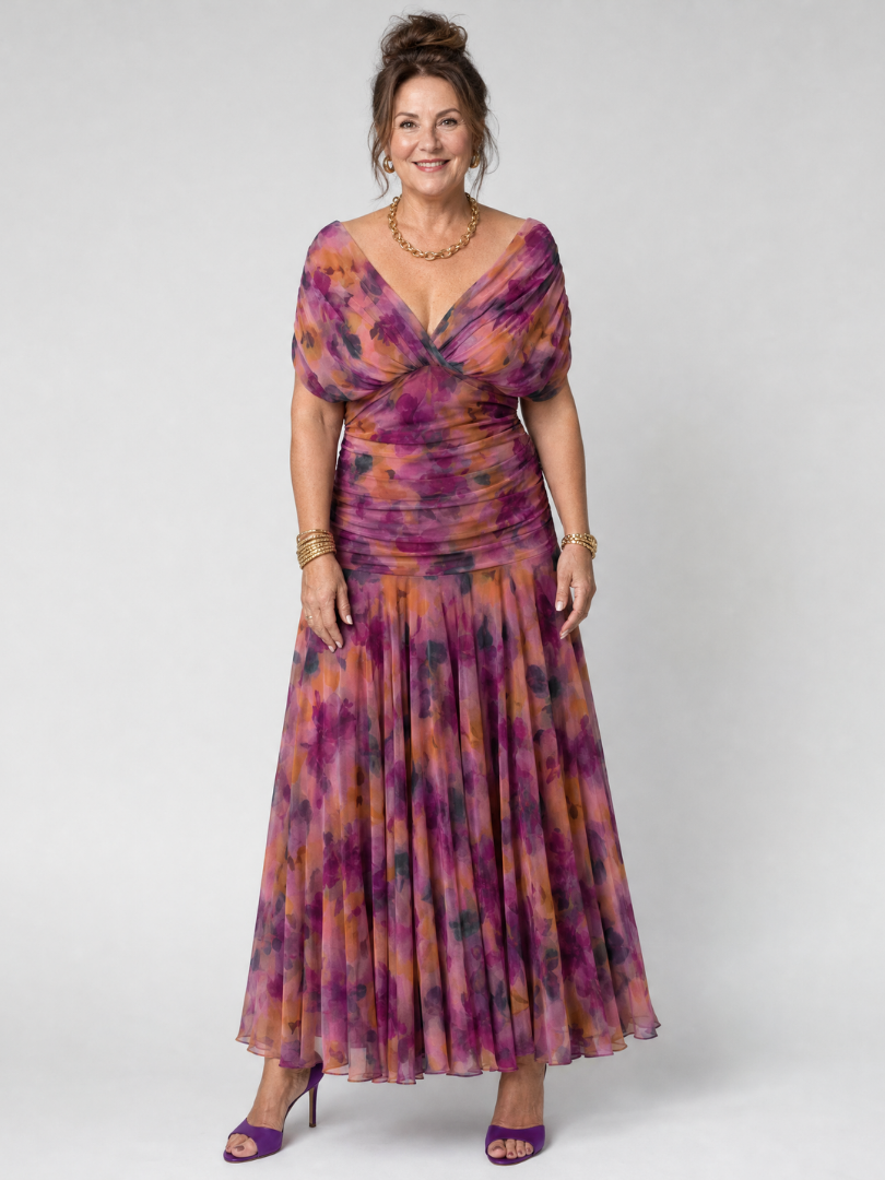 Dorvelli | Women's Midi Dress – Off Shoulder Flow