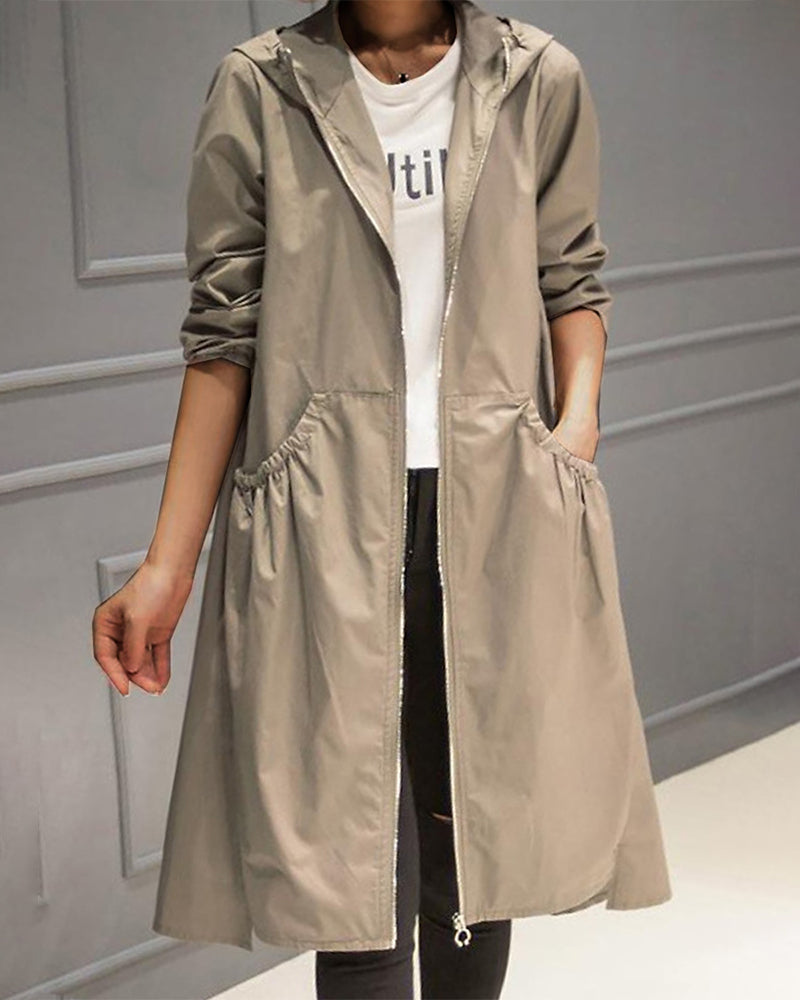 Women's Hooded Trench Coat