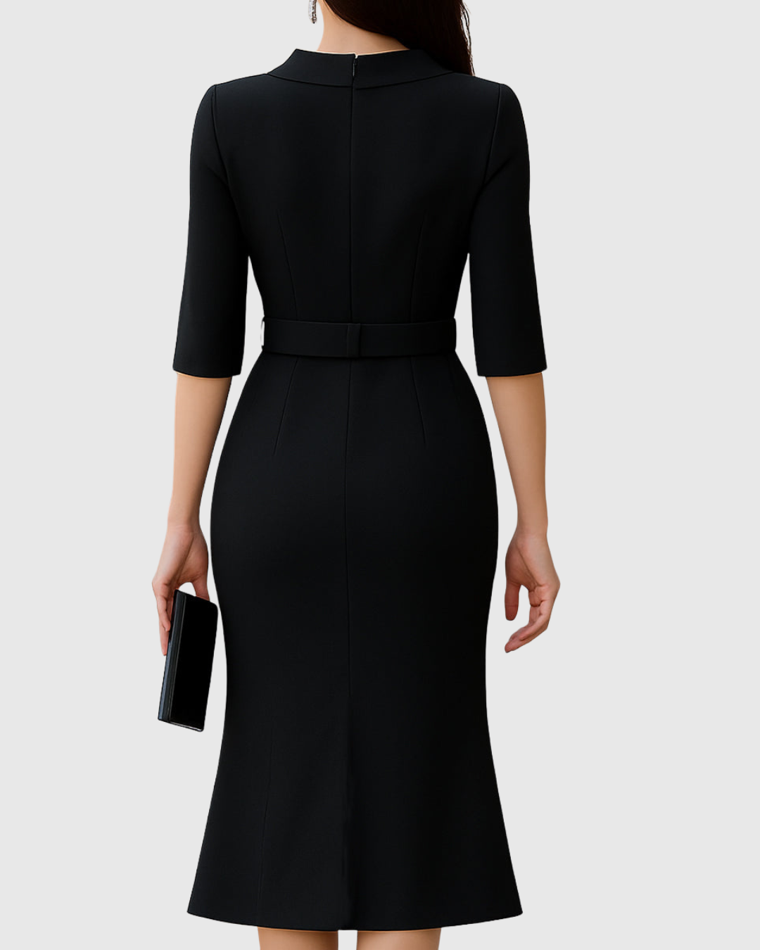 Dorvelli | Women's Midi Dress – Classic Black