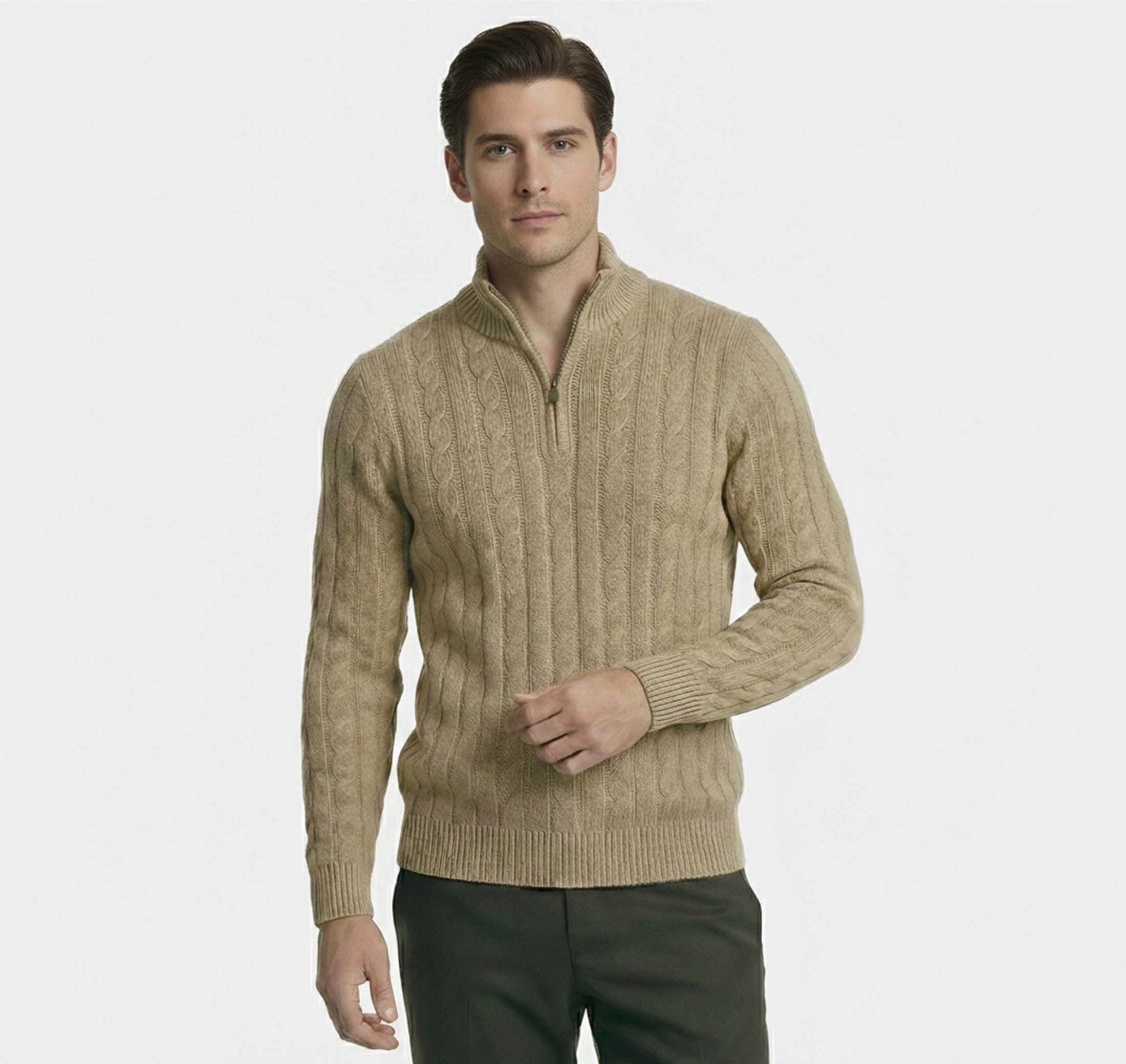 Dorvelli | Men’s Wool Sweater – Mock Neck Classic