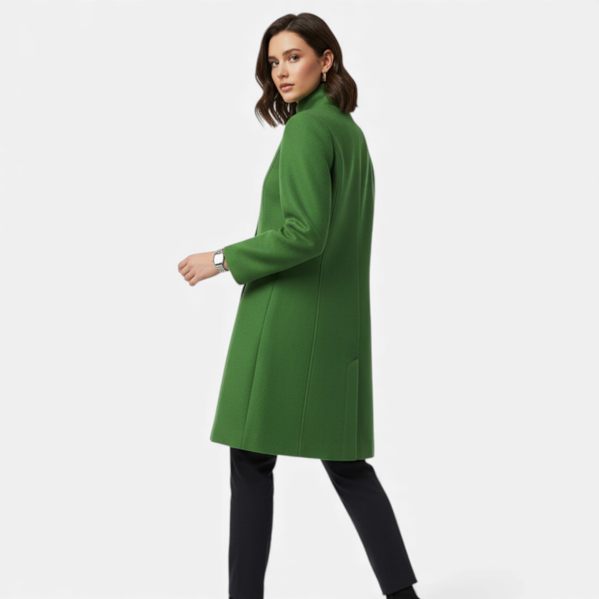 Dorvelli | Women’s Tweed Coat – Mid-Length H-Silhouette Elegance