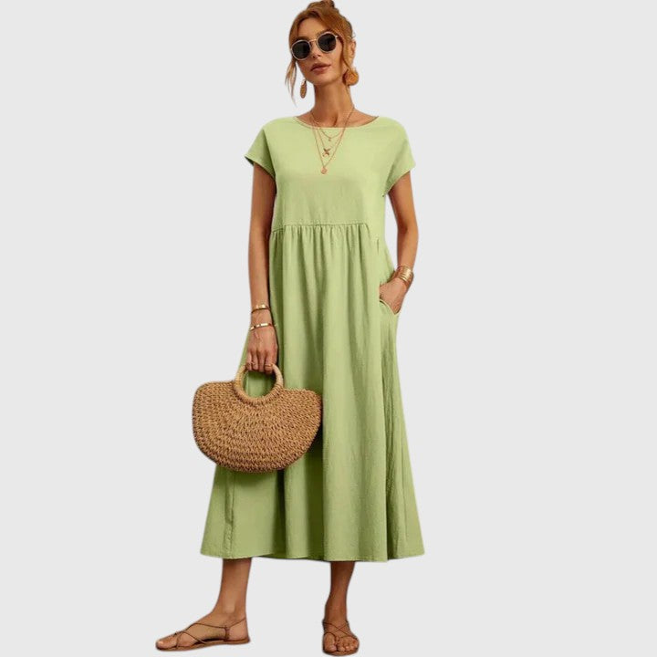 Dorvelli | Women's Midi Dress – Comfortable White