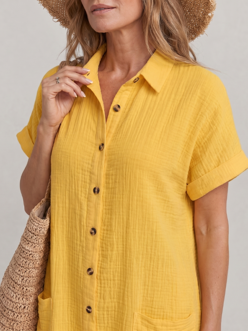 Dorvelli | Women's Midi Dress – Sleeve Front Pockets