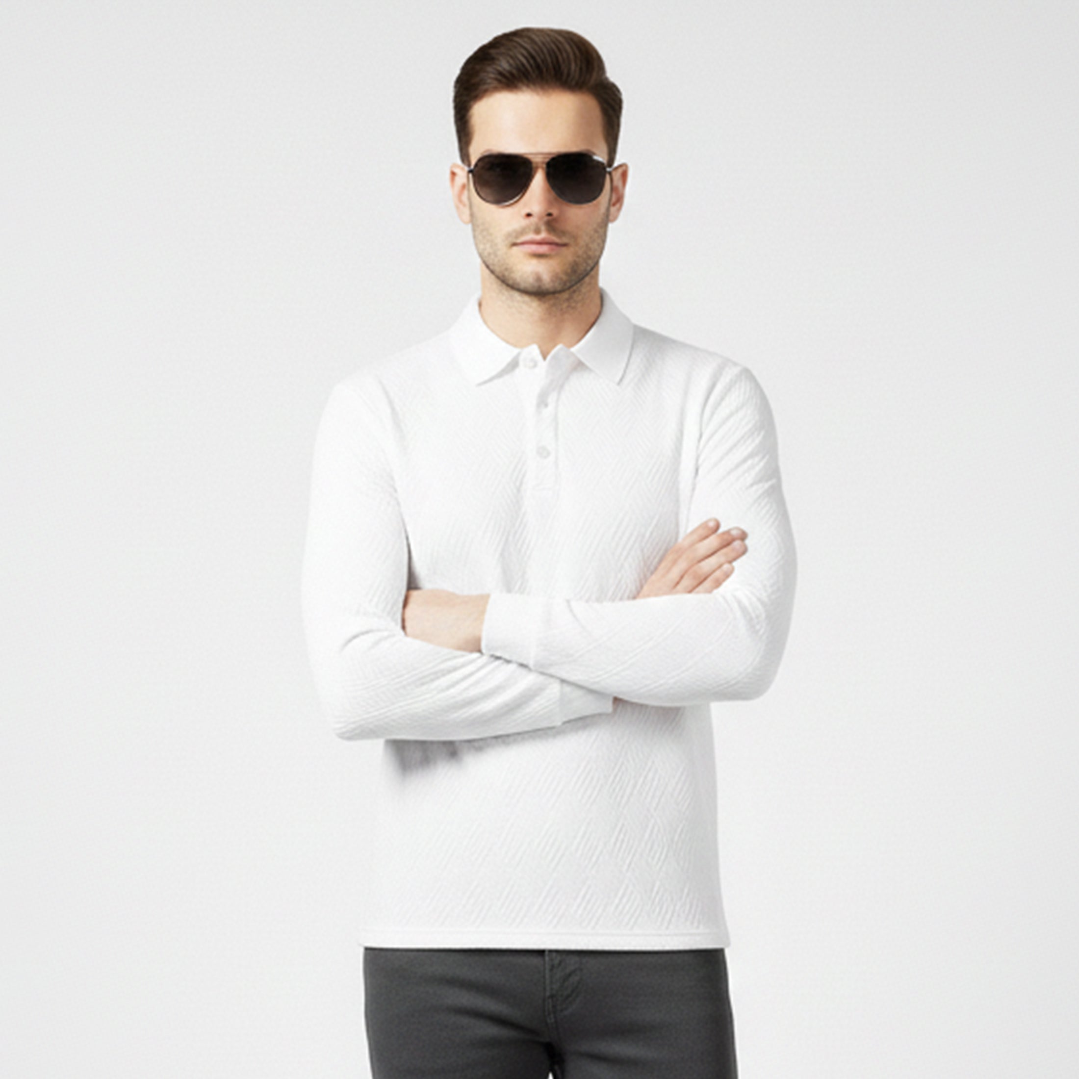 Dorvelli | Men’s Mosaic Polo Shirt – Relaxed Fit Style