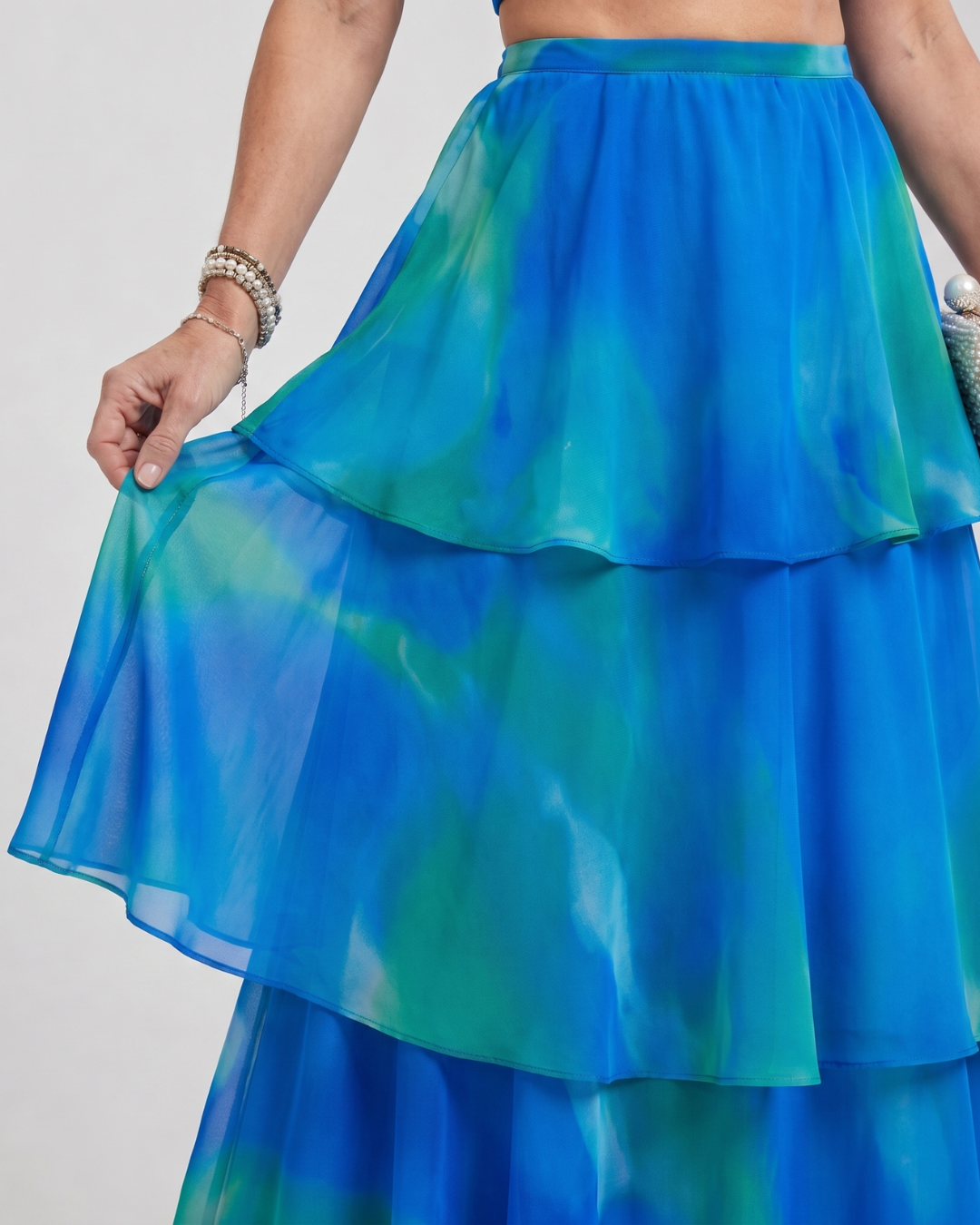 Dorvelli | Women's Maxi Dress – Natural Floral Halter Cutout