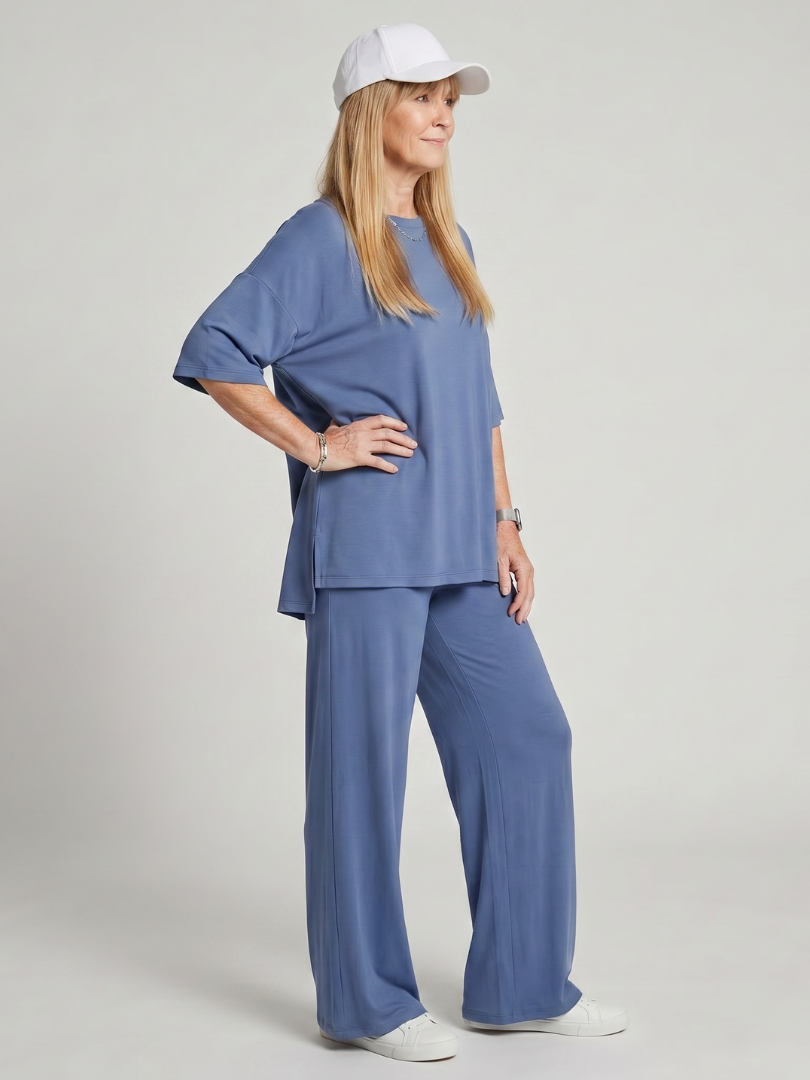 Dorvelli | Women's Two-Piece Set – Oversized Wide-Leg