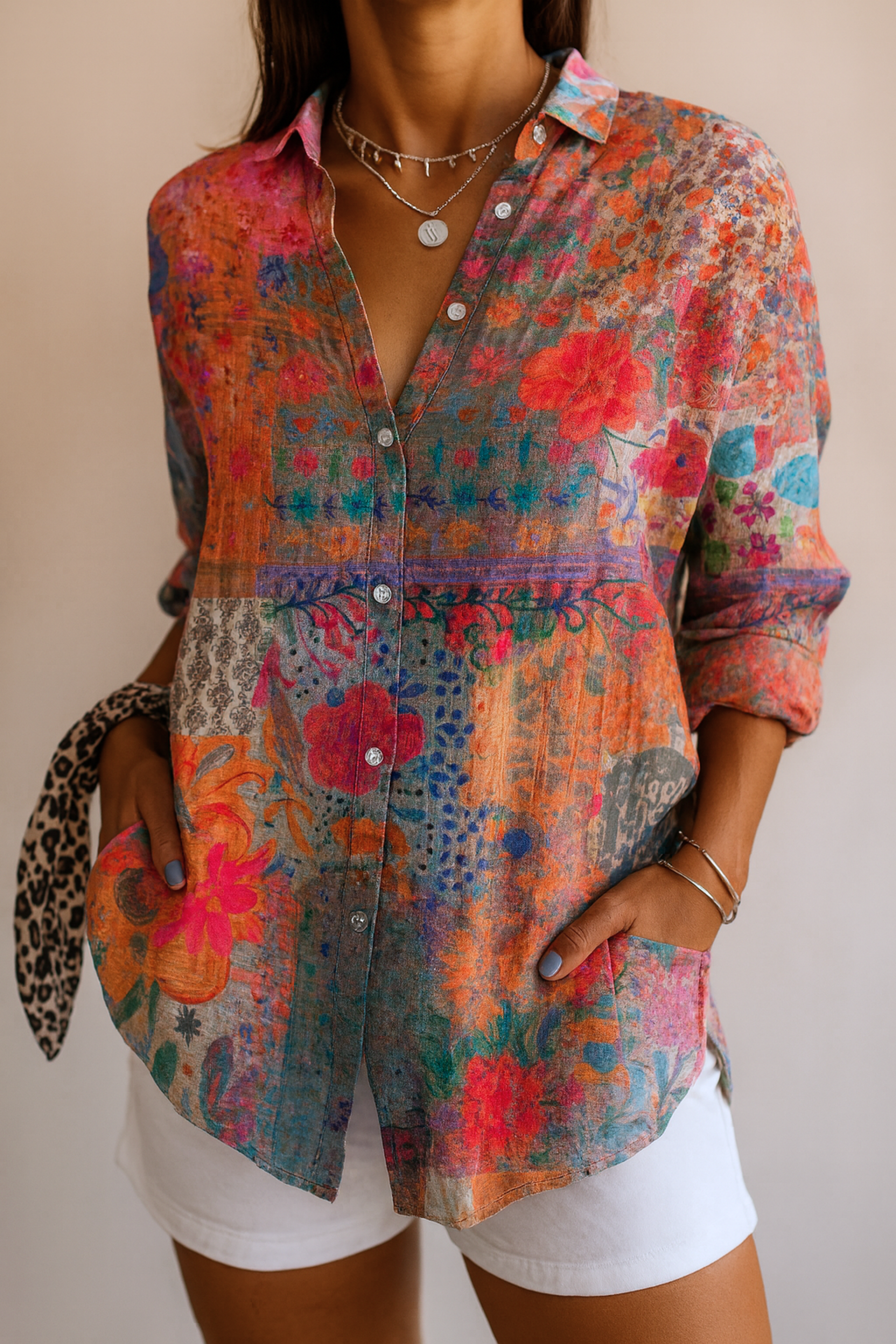 Dorvelli | Women's Blouse – Colorful Pattern
