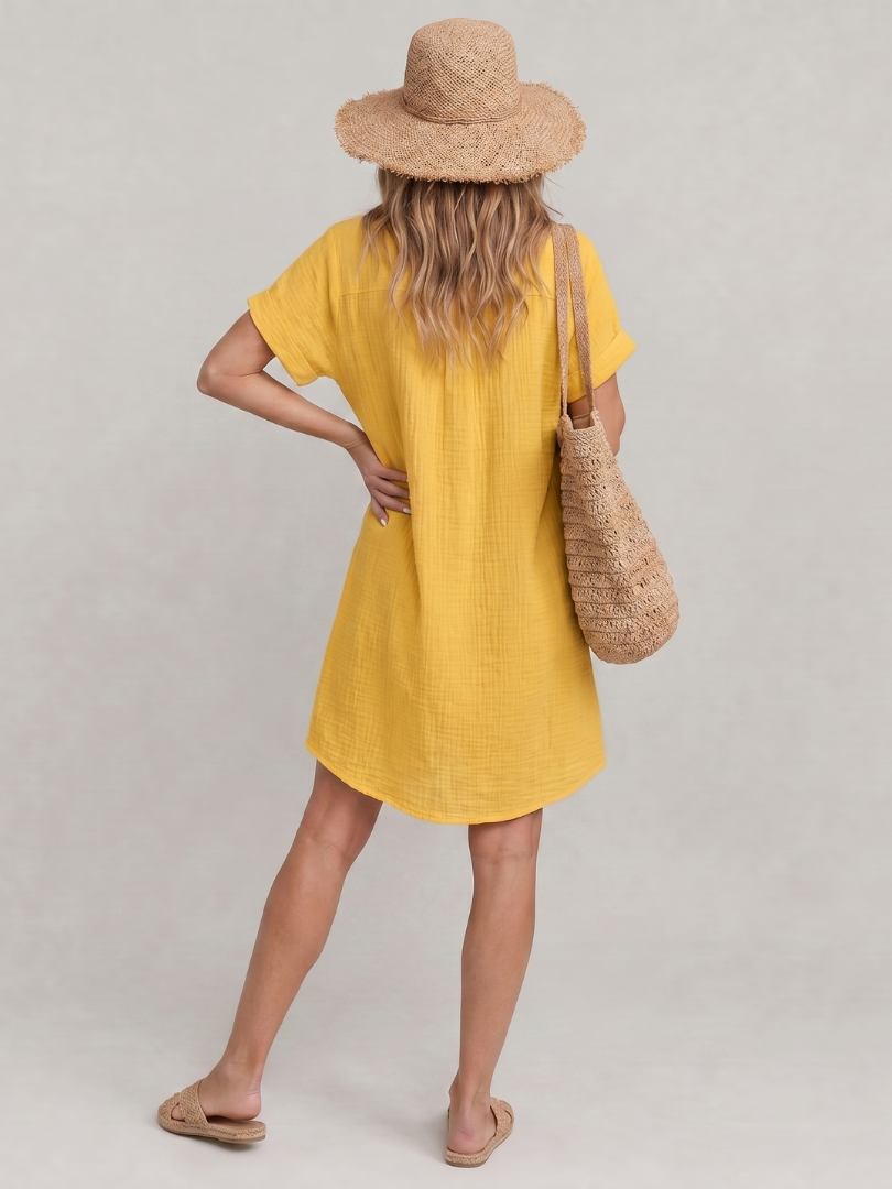 Dorvelli | Women's Midi Dress – Sleeve Front Pockets