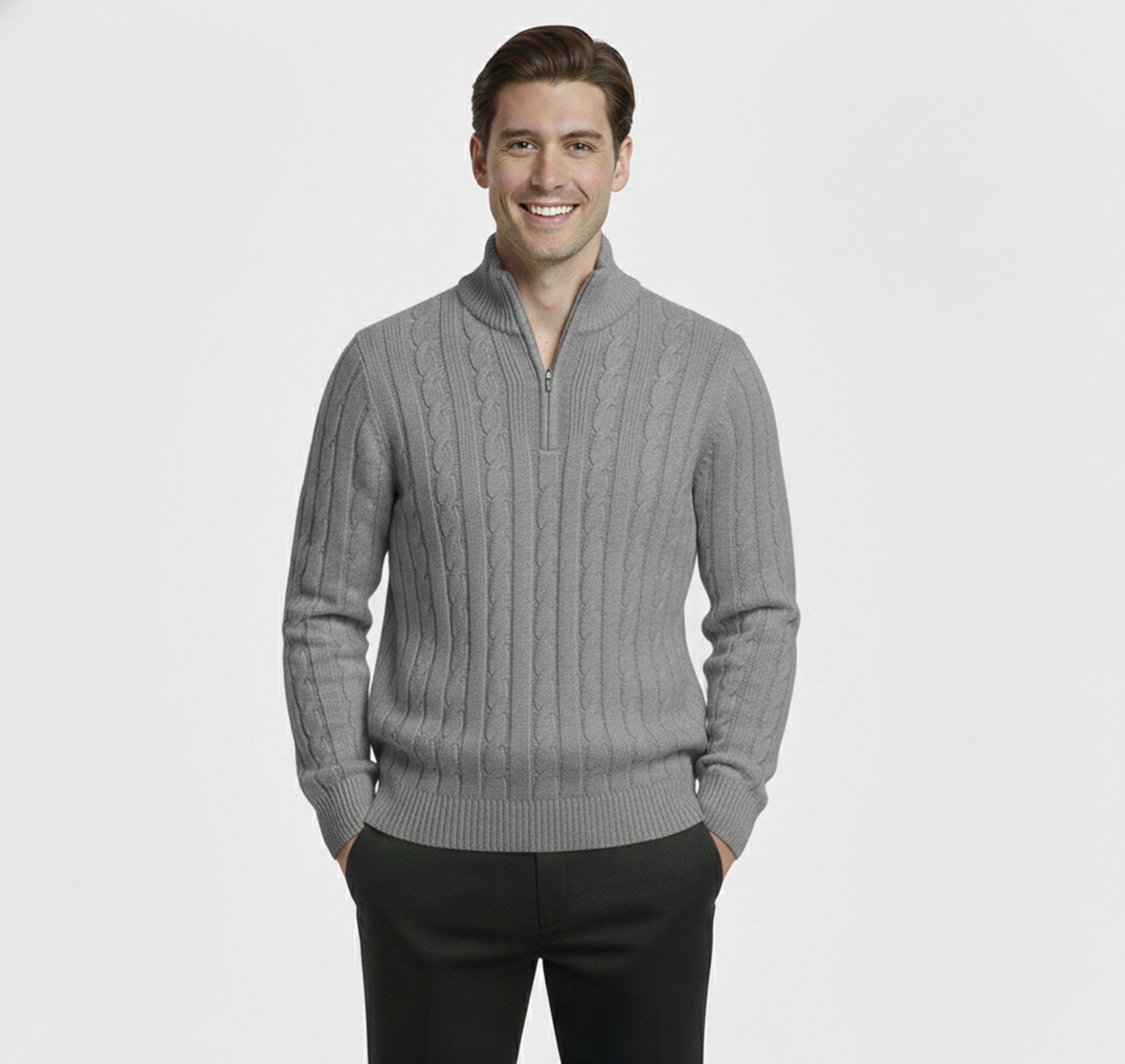 Dorvelli | Men’s Wool Sweater – Mock Neck Classic
