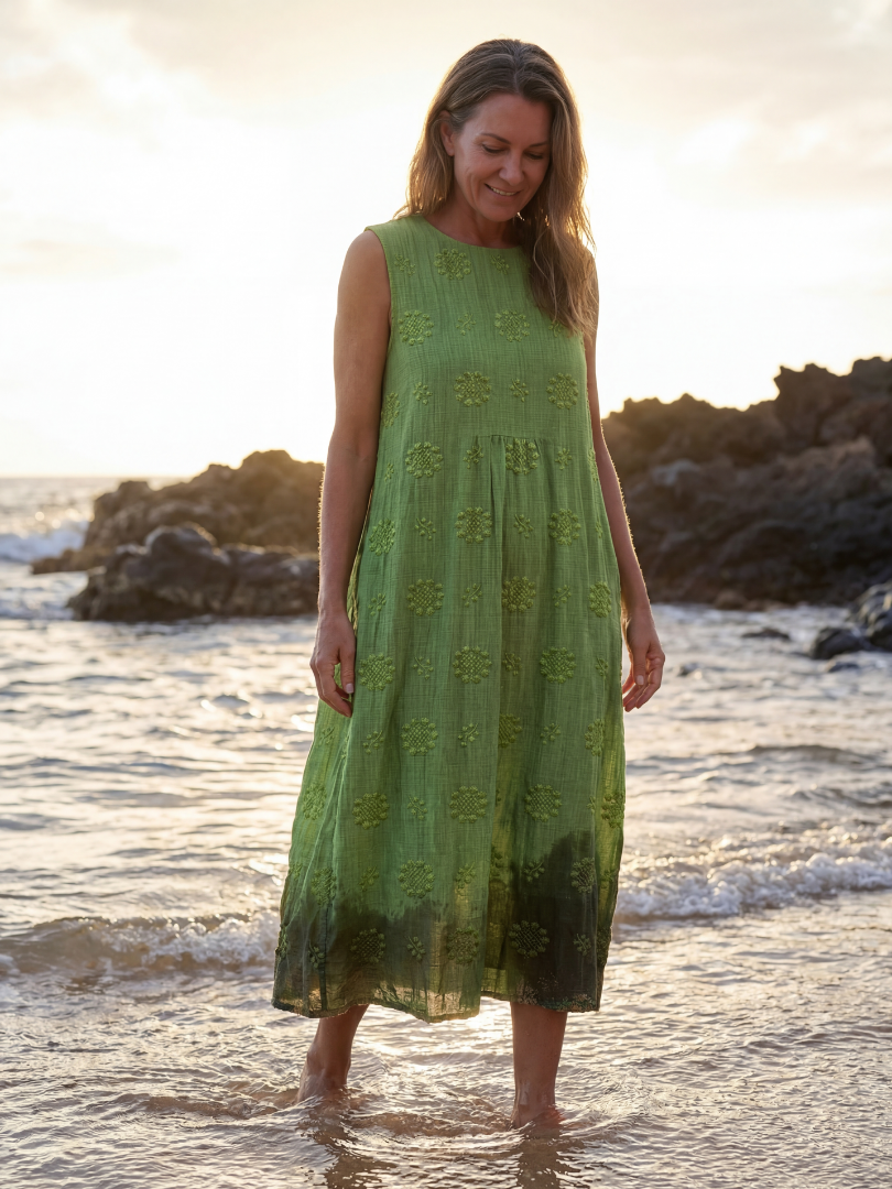 Dorvelli | Women's Midi Dress – Garden Texture