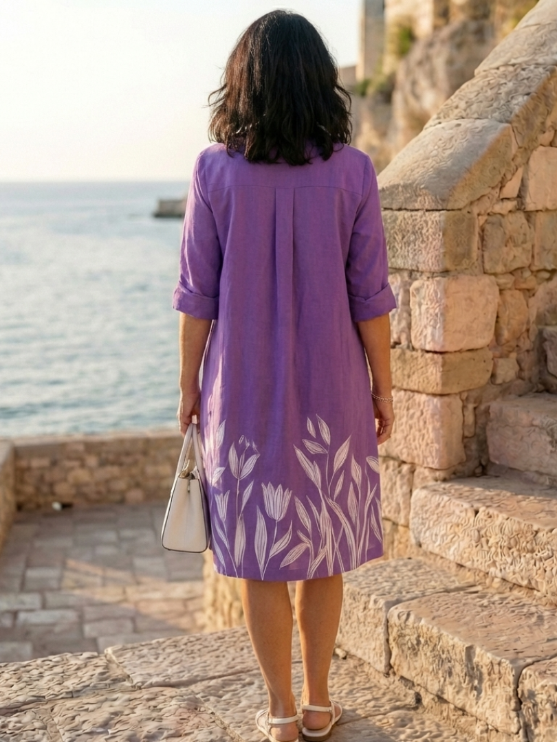 Dorvelli | Women's Midi Dress – Evening Garden Walk