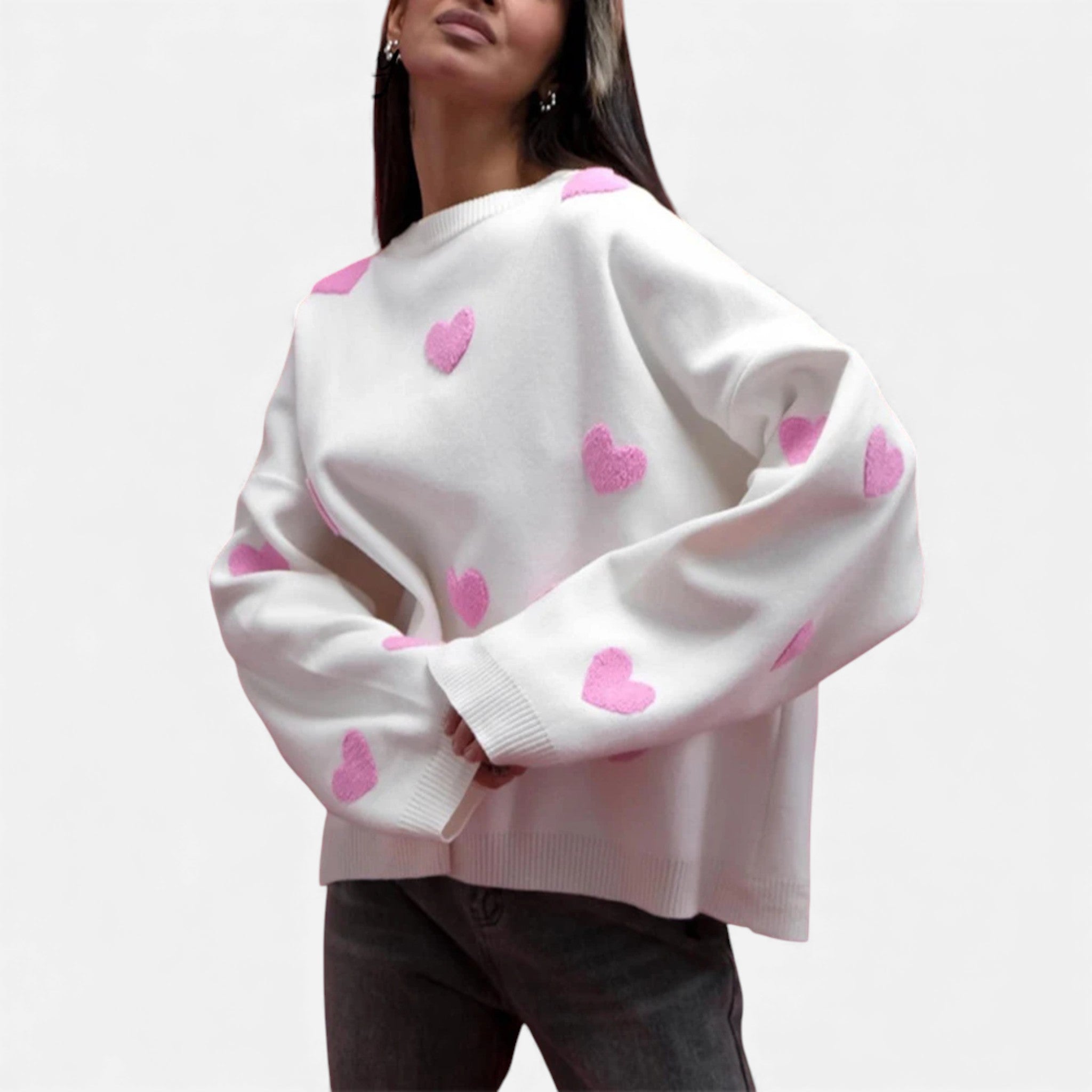 Dorvelli | Women’s Sweater – Embroidered Geometric Knit