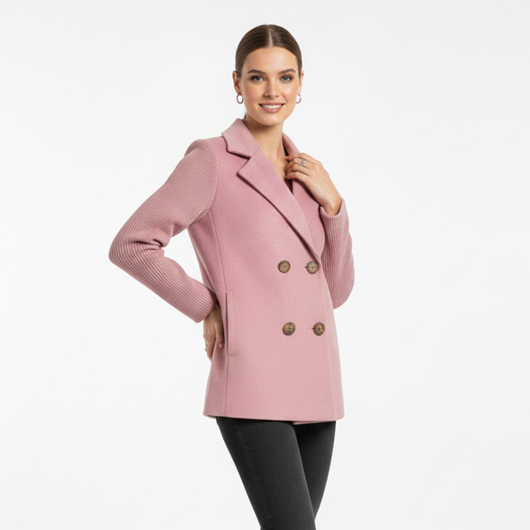 Dorvelli | Women’s Fashion Jacket – Textured Knit Detail