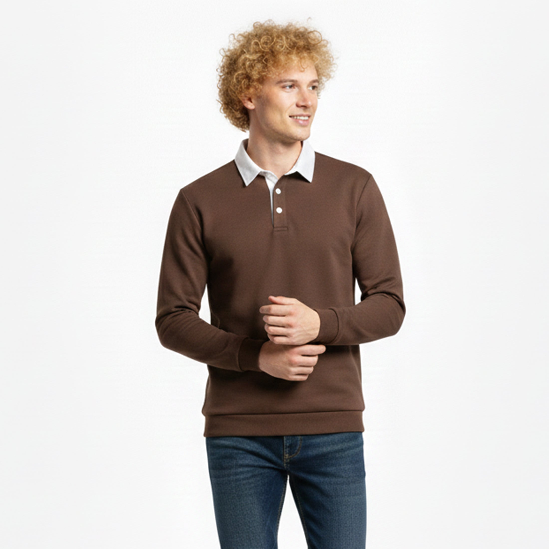 Dorvelli | Men’s Polo Collar Sweater – Casual Knit Essential