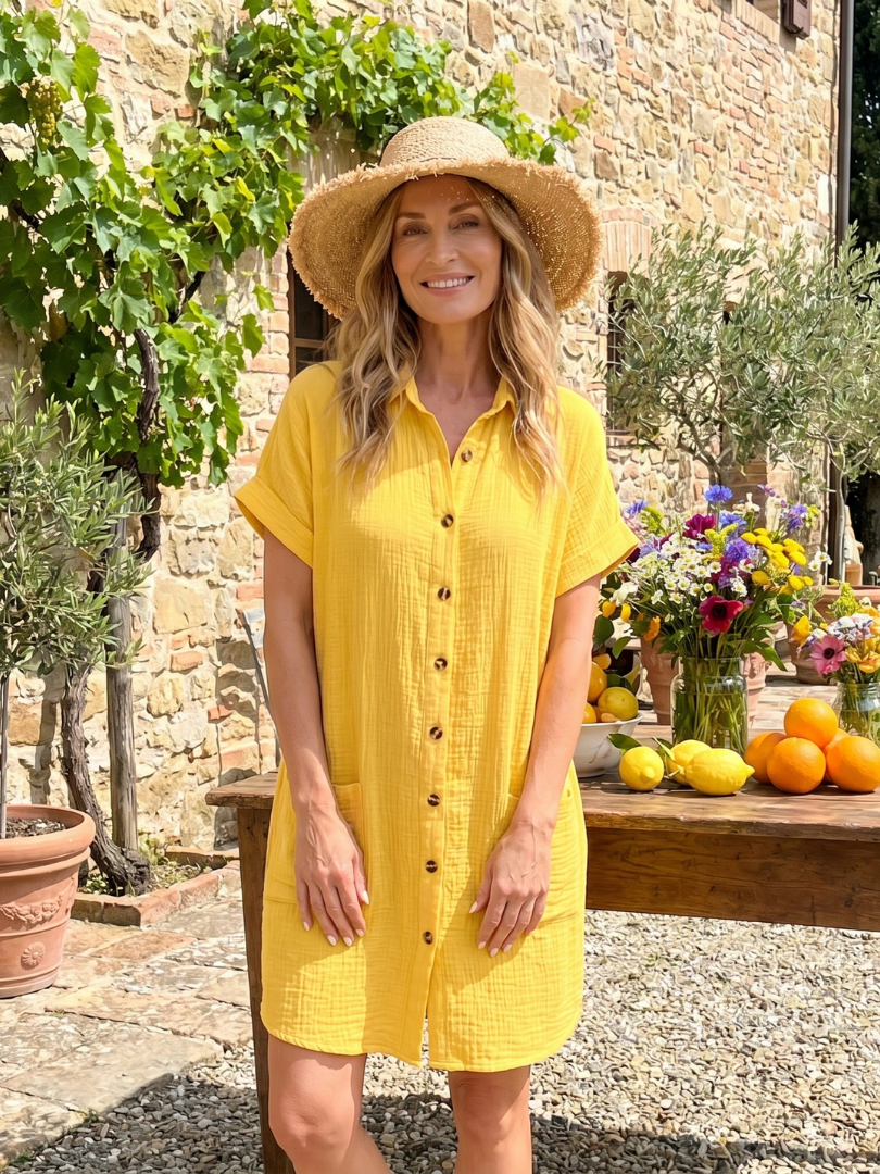 Dorvelli | Women's Midi Dress – Sleeve Front Pockets