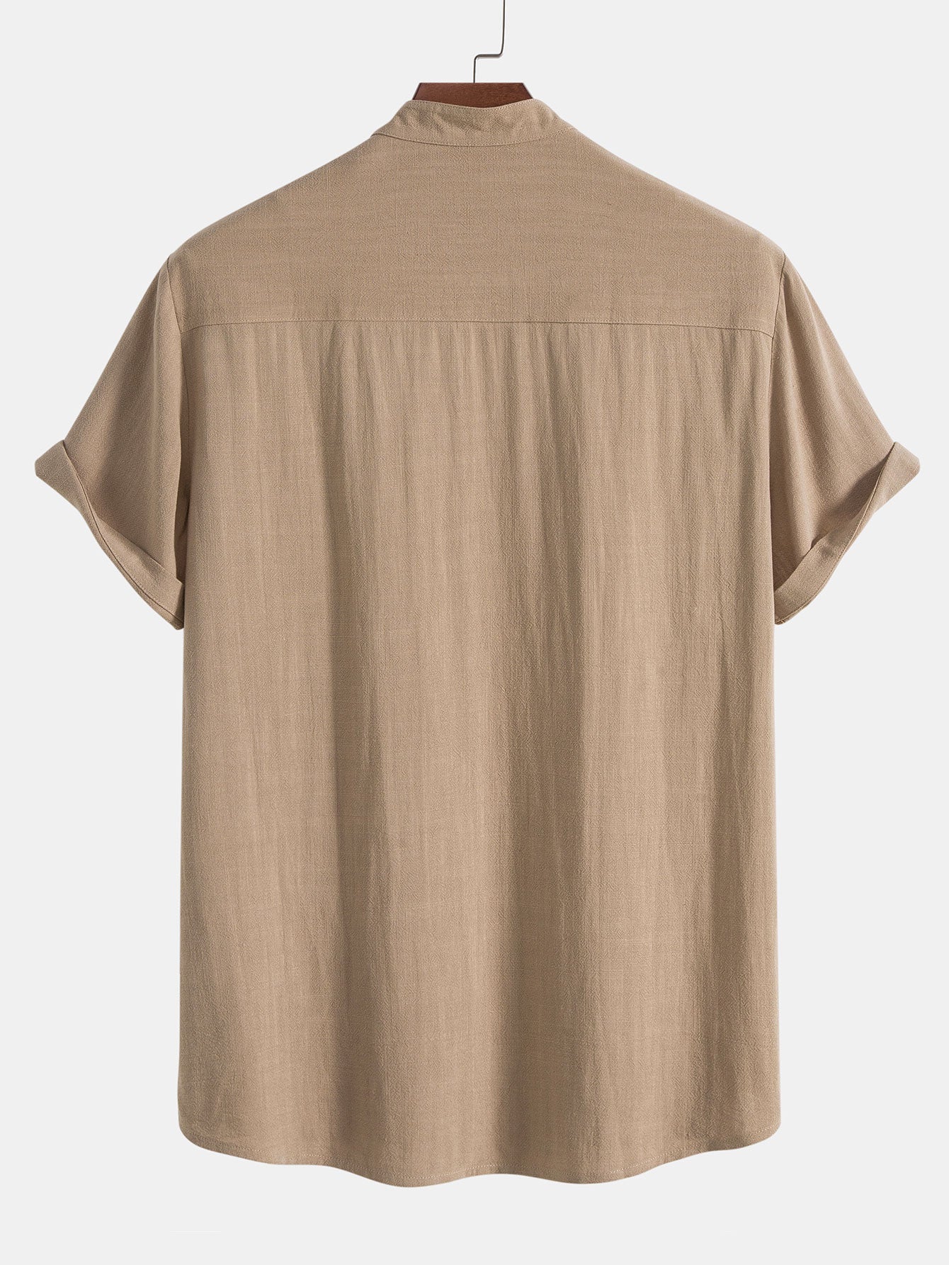 Dorvelli | Men's Two-Piece Set – Linen Band Collar Co-ord