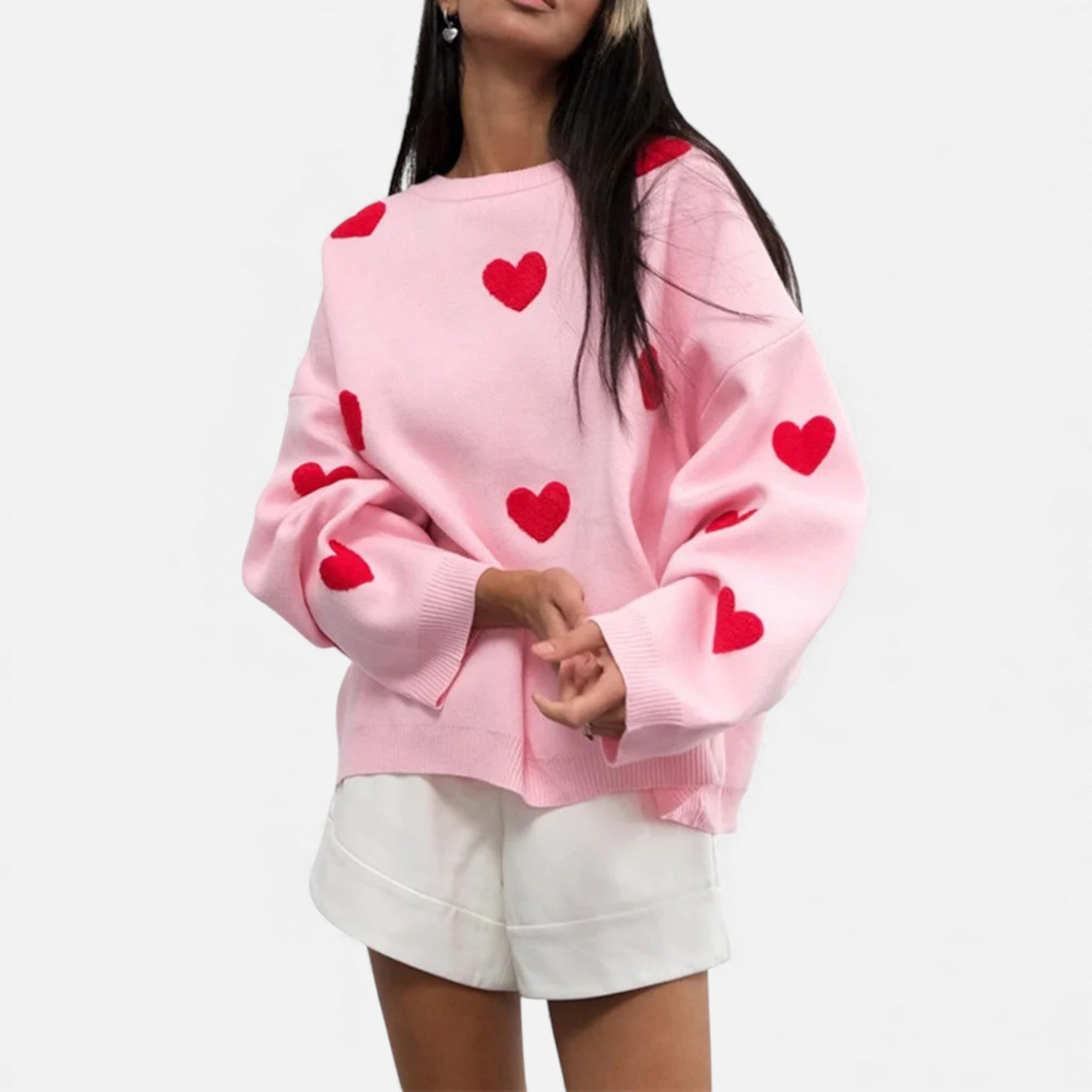 Dorvelli | Women’s Sweater – Embroidered Geometric Knit