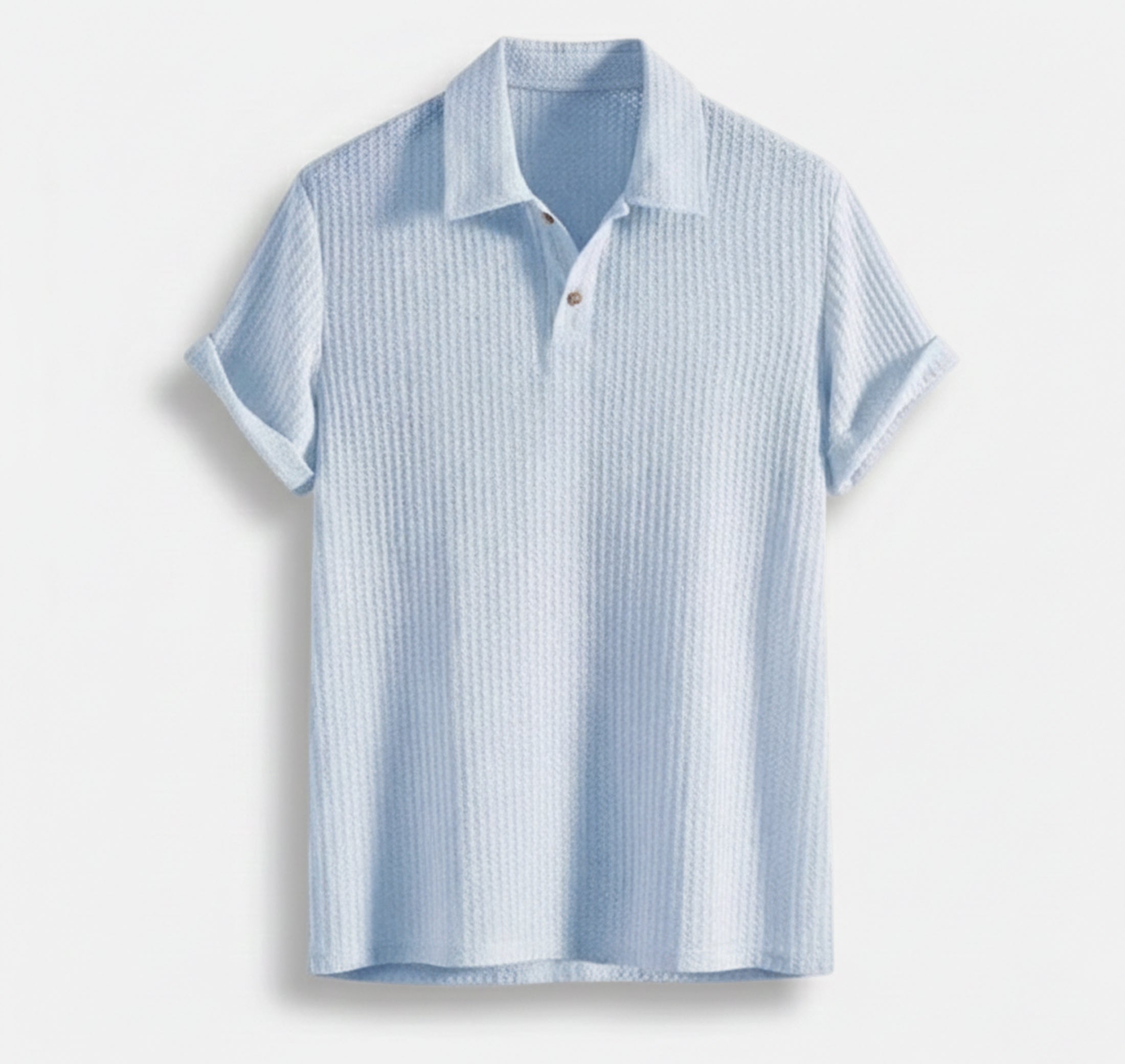 Dorvelli | Men’s Short-Sleeve Knit Shirt – Structured Texture