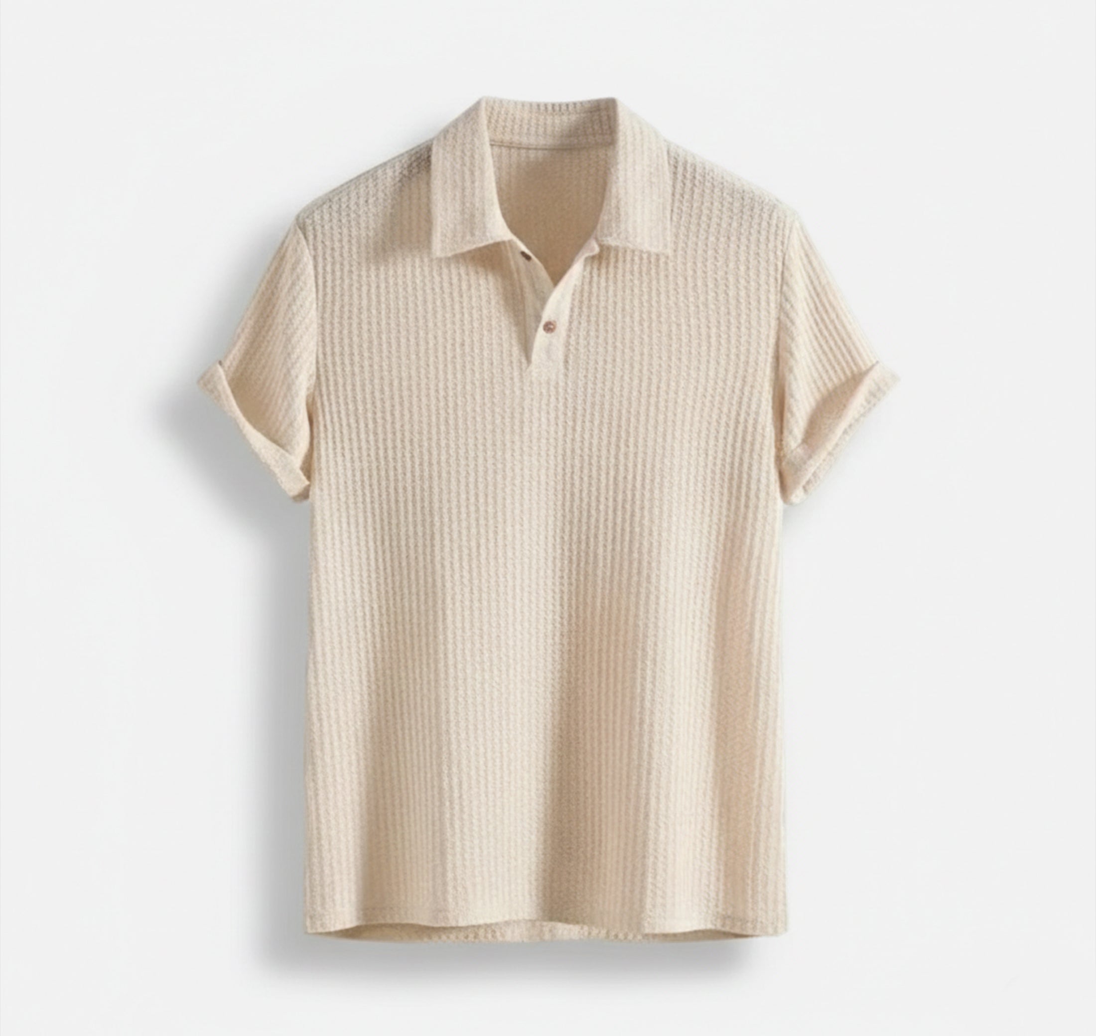 Dorvelli | Men’s Short-Sleeve Knit Shirt – Structured Texture