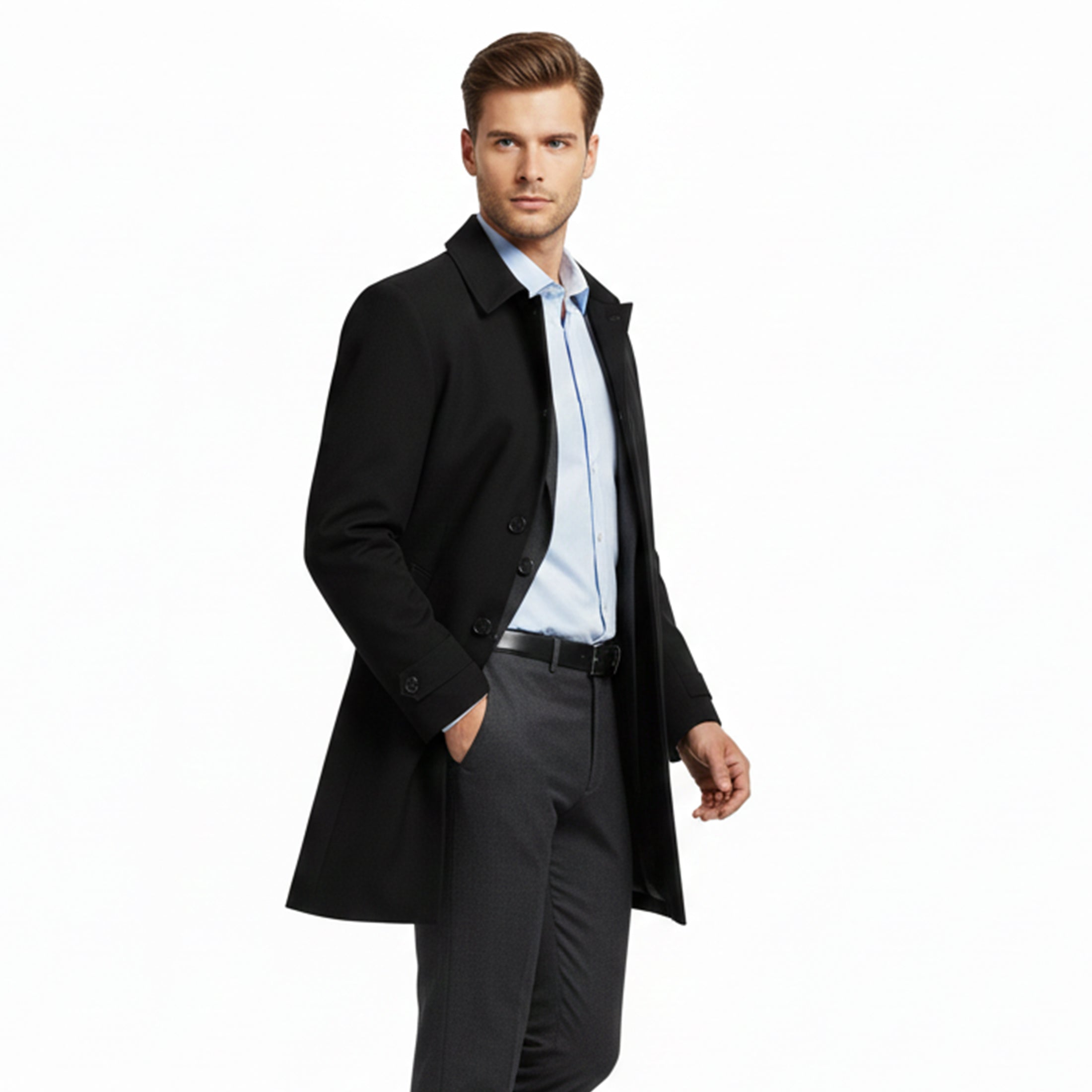Dorvelli | Men’s Windproof Winter Coat – Mid-Length Padded Comfort Fit