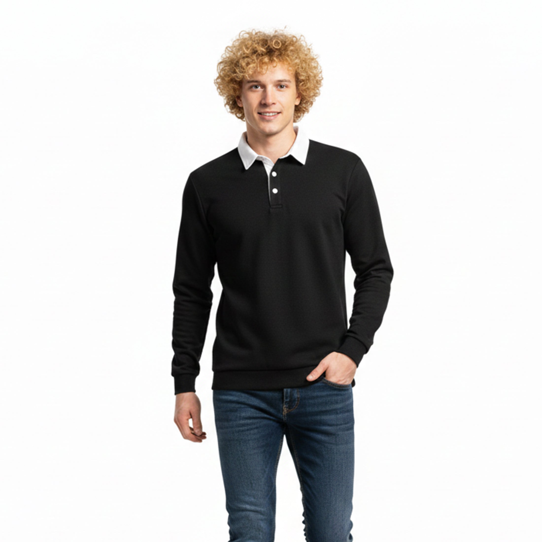 Dorvelli | Men’s Polo Collar Sweater – Casual Knit Essential