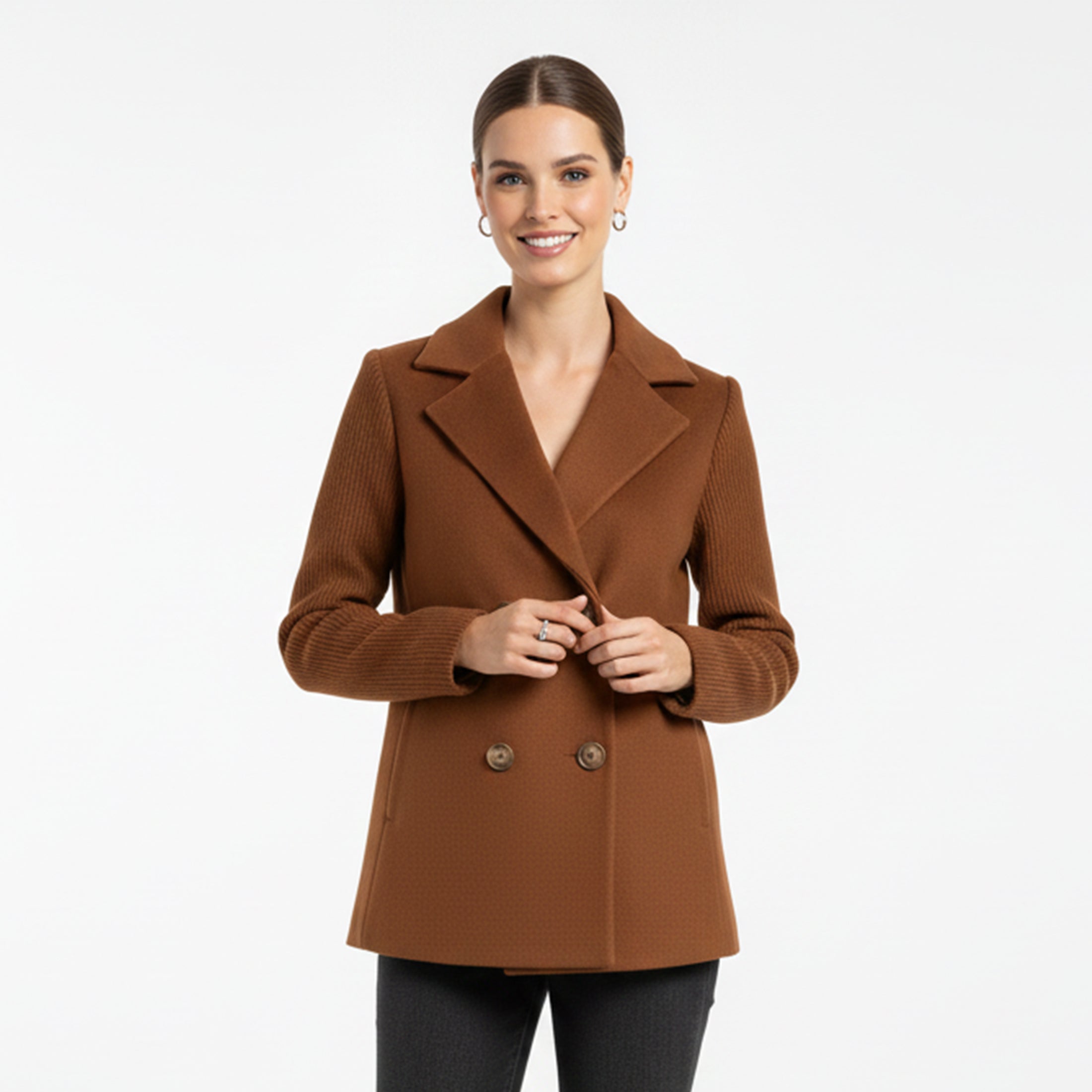 Dorvelli | Women’s Fashion Jacket – Textured Knit Detail