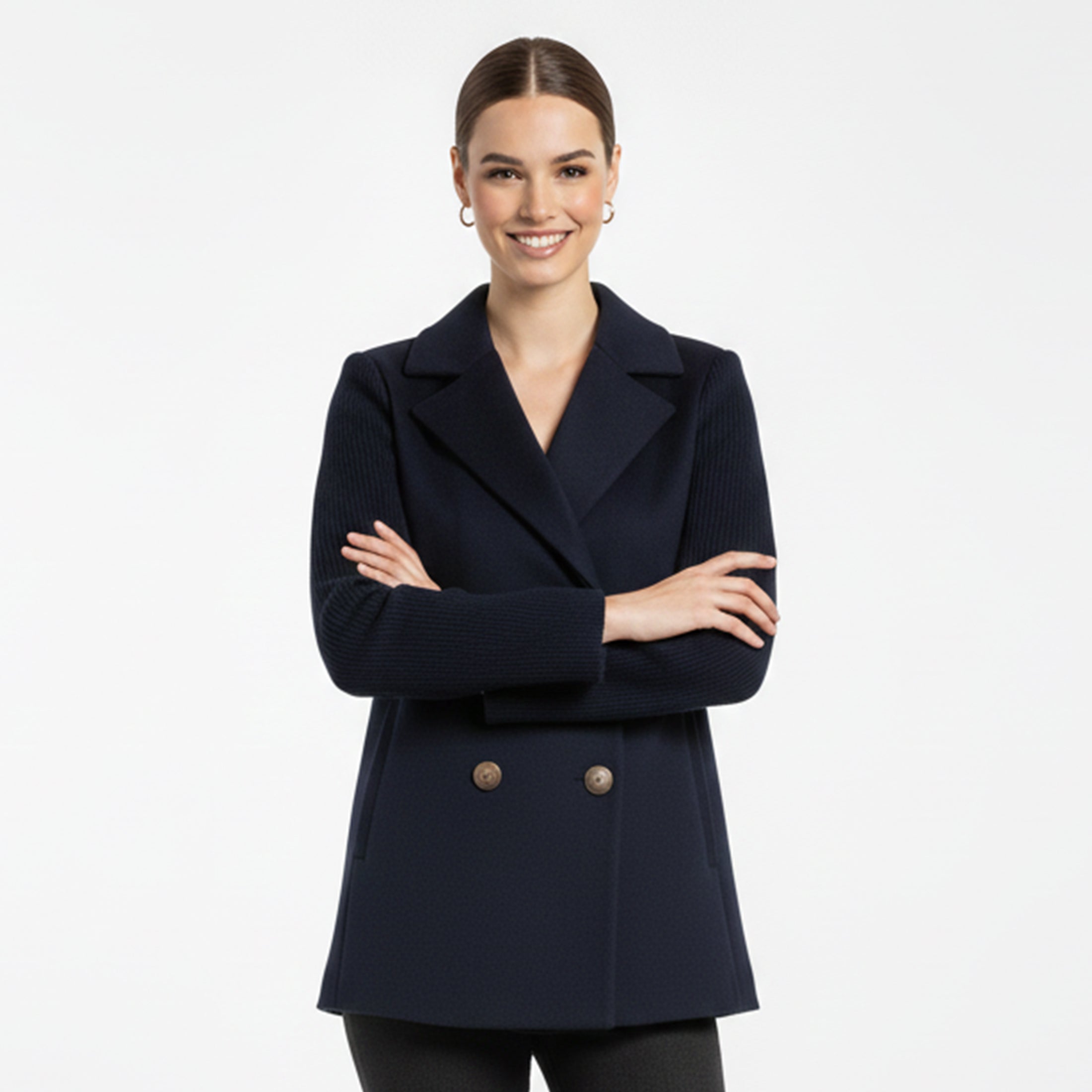 Dorvelli | Women’s Fashion Jacket – Textured Knit Detail