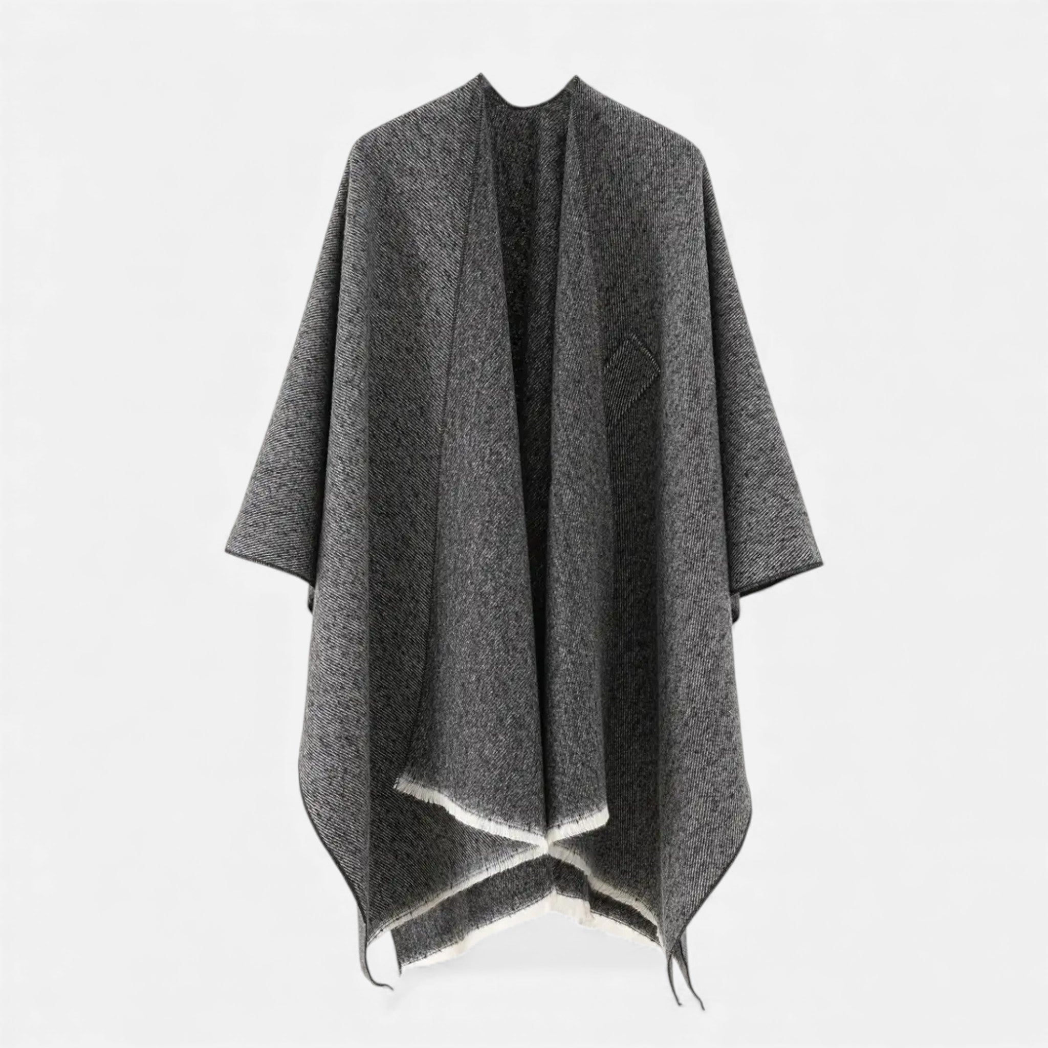 Dorvelli | Women’s Plus-Size Cardigan Shawl – Asymmetrical V-Neck Design