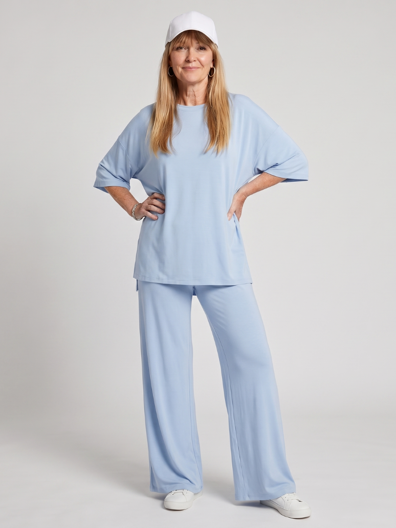 Dorvelli | Women's Two-Piece Set – Oversized Wide-Leg