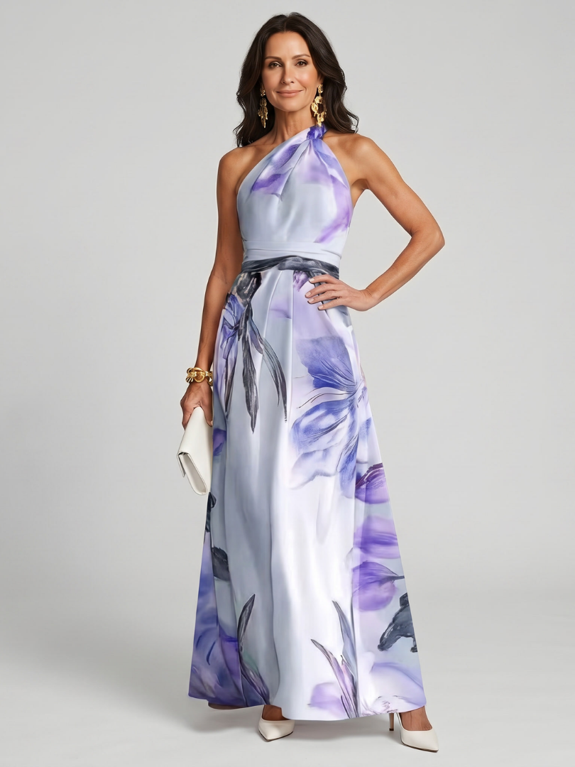 Dorvelli | Women's Maxi Dress – Soft Halter Flowing