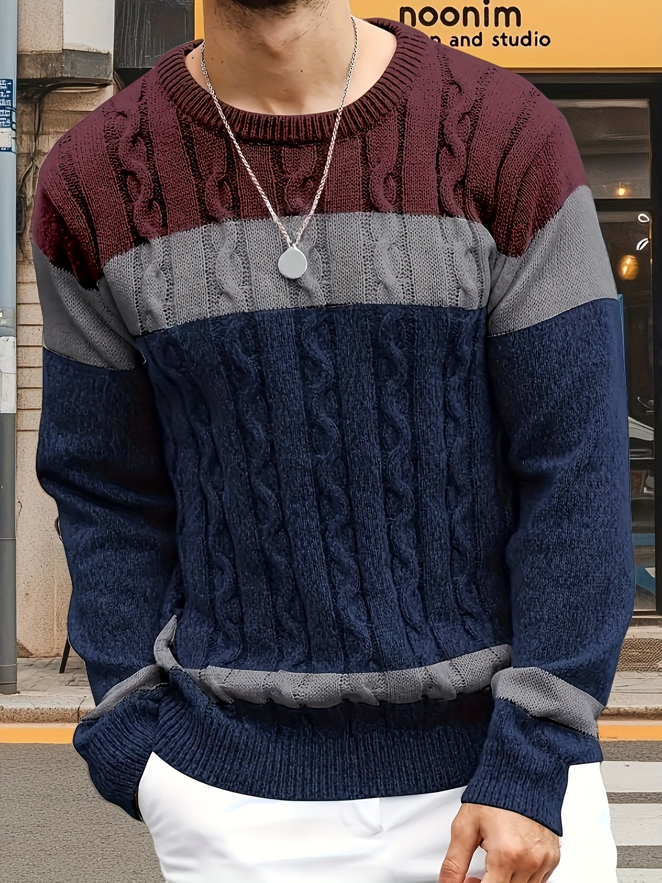 Men’s Cable Knit Jumper