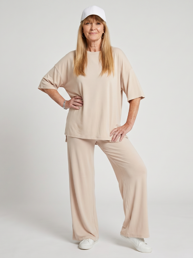 Dorvelli | Women's Two-Piece Set – Oversized Wide-Leg