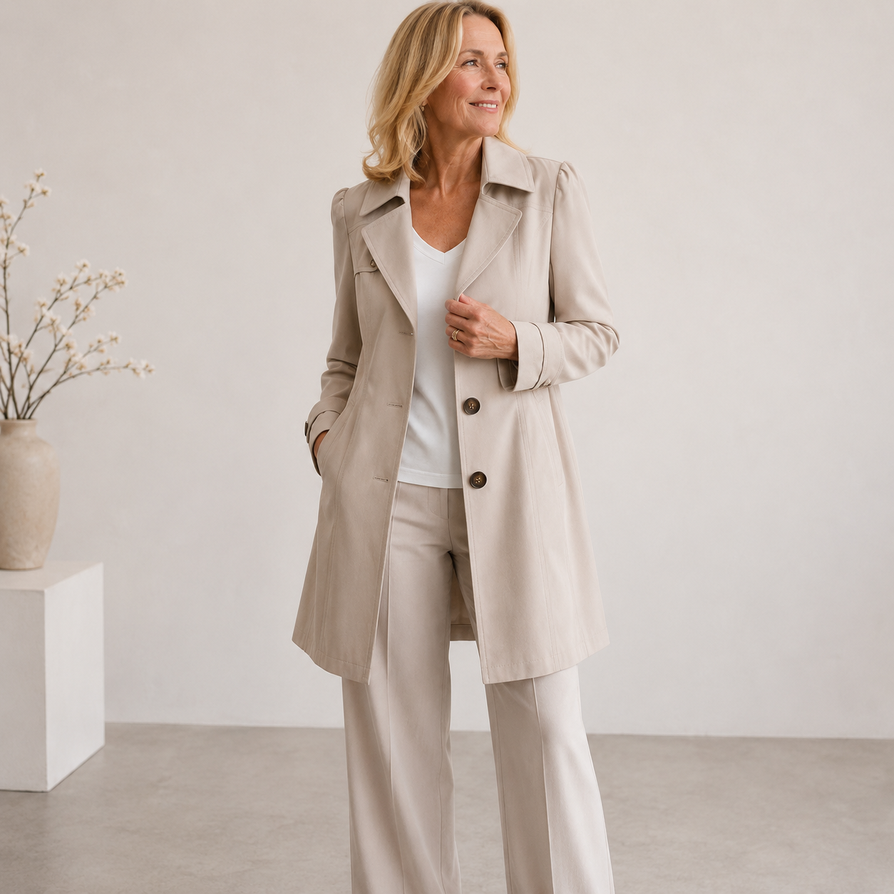 Women's Single Breasted Trench