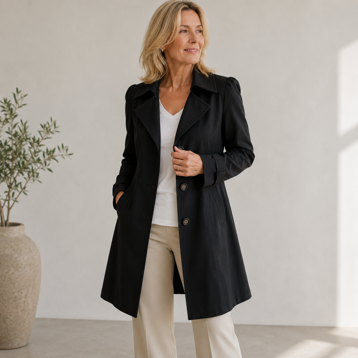 Women's Single Breasted Trench