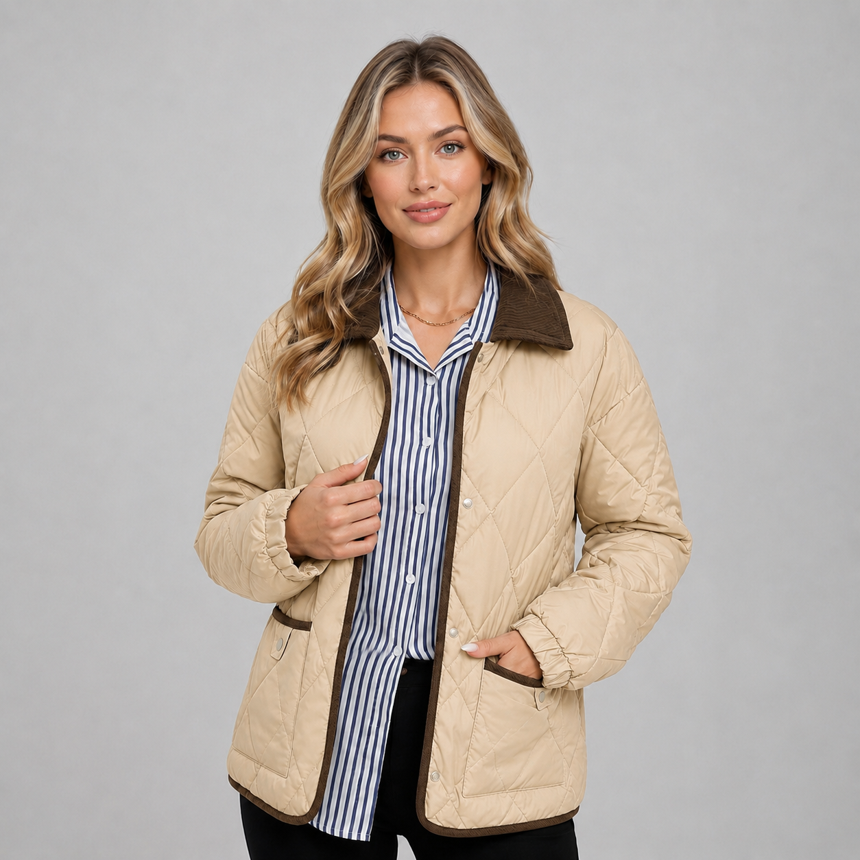 Women's Quilted Shirt Jacket