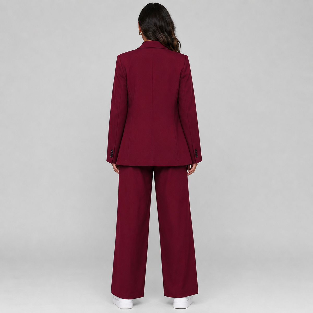 Dorvelli | Women's Suit Set – Longline Blazer Wide Leg