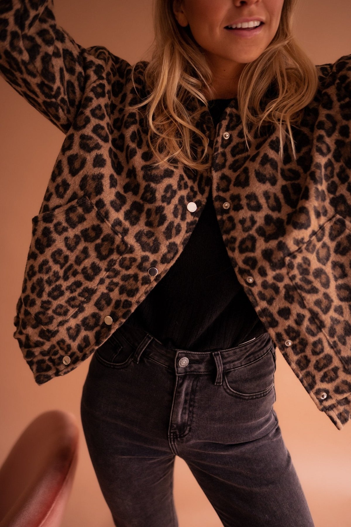 Donvelli | Women’s Cotton Blend Leopard Print Jacket