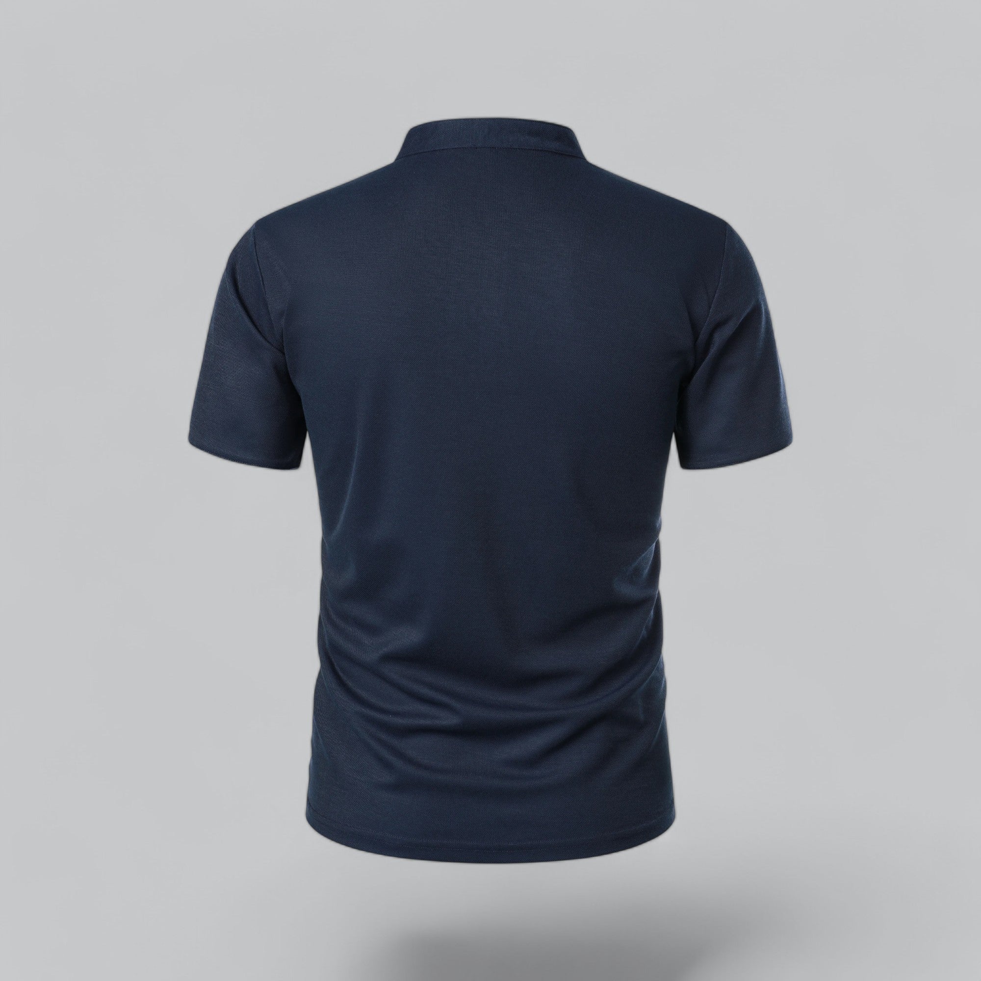 Dorvelli | Men's Collarless Polo Shirt – Mandarin Collar Smart Casual