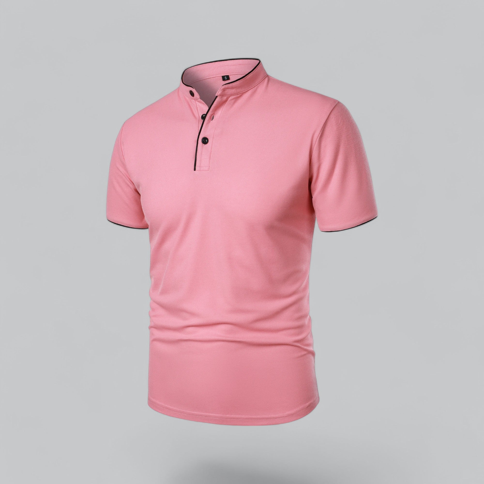 Dorvelli | Men's Collarless Polo Shirt – Mandarin Collar Smart Casual