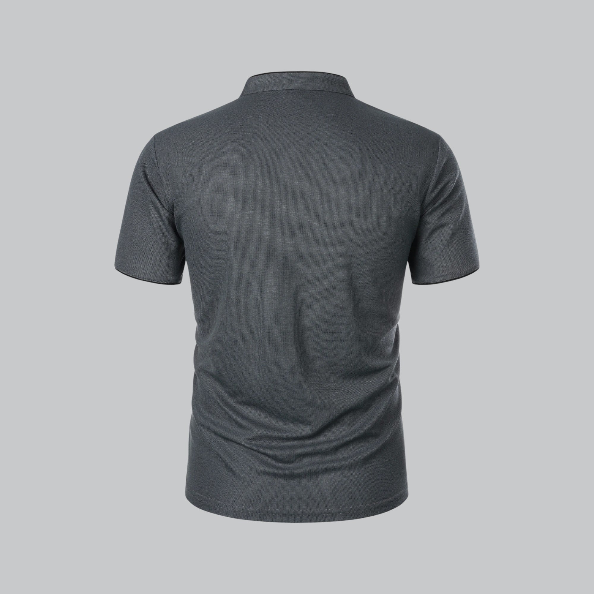 Dorvelli | Men's Collarless Polo Shirt – Mandarin Collar Smart Casual