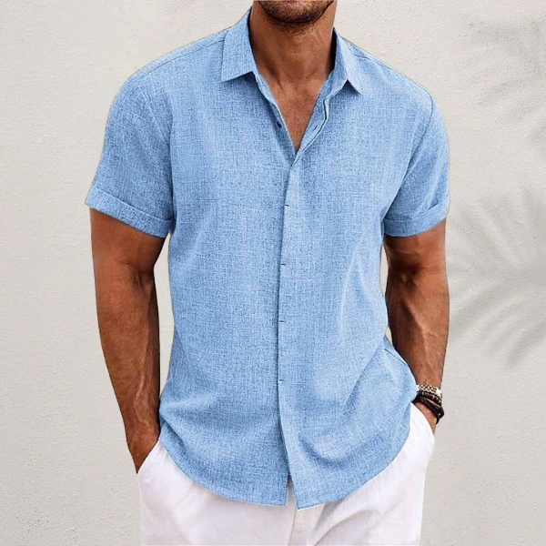 Dorvelli | Men's Short-Sleeve Shirt – Classic Collar Summer Essential