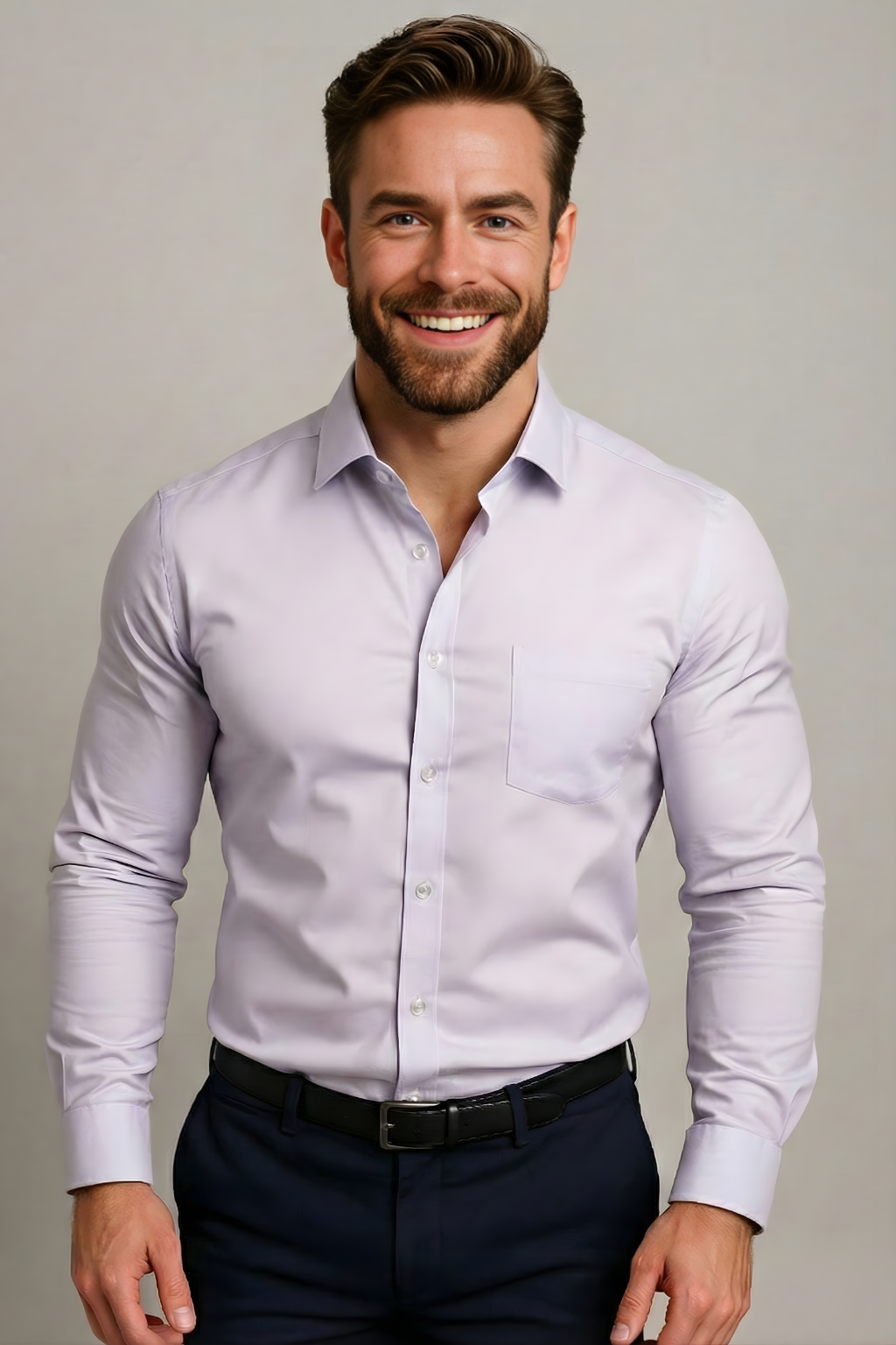 Dorvelli | Men's Long-Sleeve Shirt – Structured Fit Wrinkle-Free