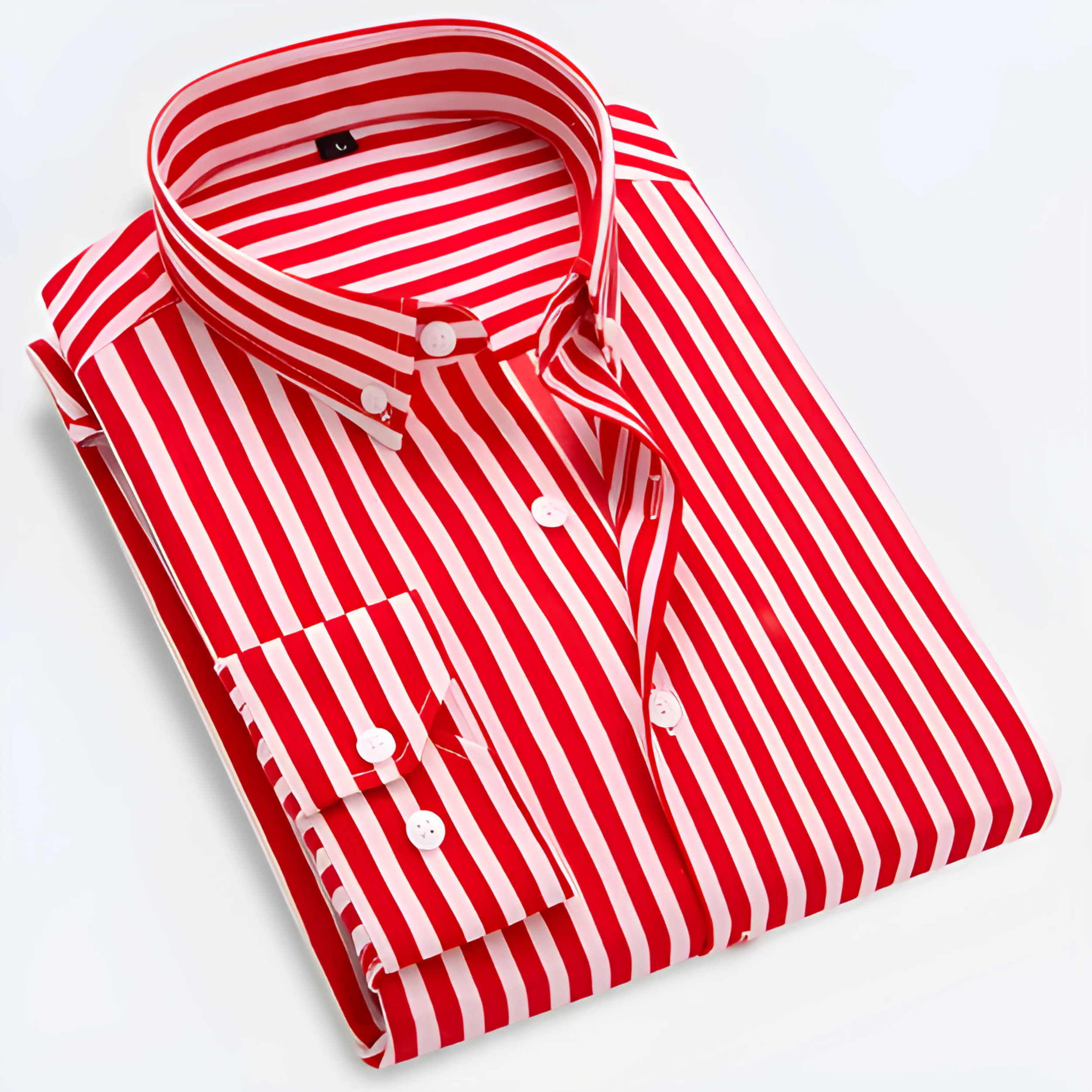 Dorvelli | Men's Striped Long-Sleeve Shirt – Vertical Stripe Smart Casual