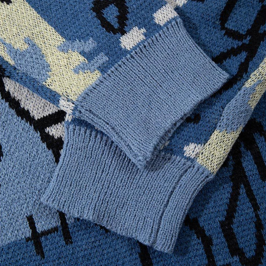 Dorvelli | Men's All-Over Graphic Dinosaur Sweater